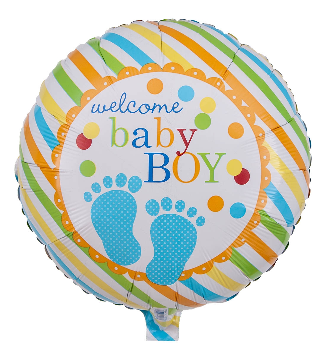 Folienballon Babyfüße Blau Welcome Baby Boy 43cm Folienballon Babyfüße Blau Welcome Baby Boy 43cm