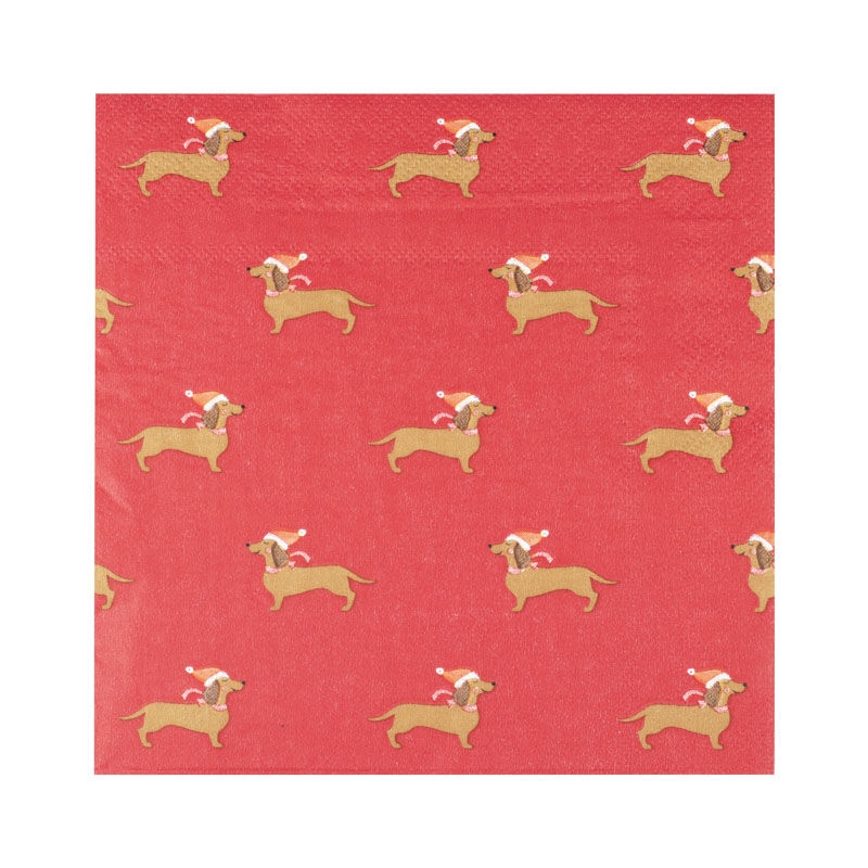 16 Servietten "Weihnachtsdackel" 16 Servietten "Weihnachtsdackel"