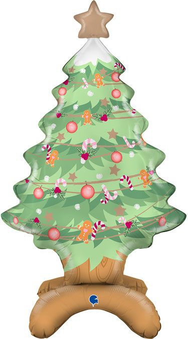 Folienballon Weihnachtsbaum 80cm - Luftbefüllung