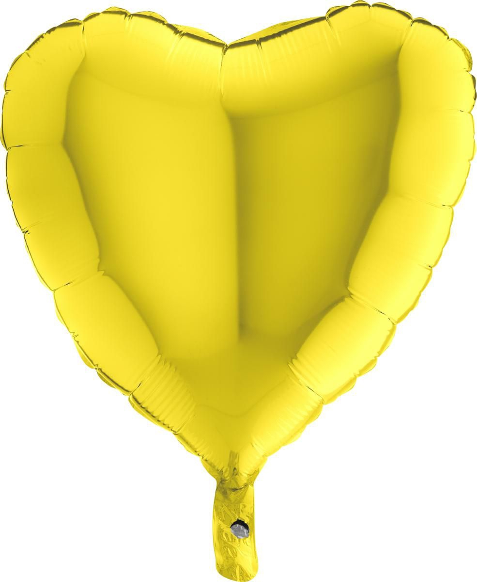 Folienballon Herz Gelb 45cm Ballon