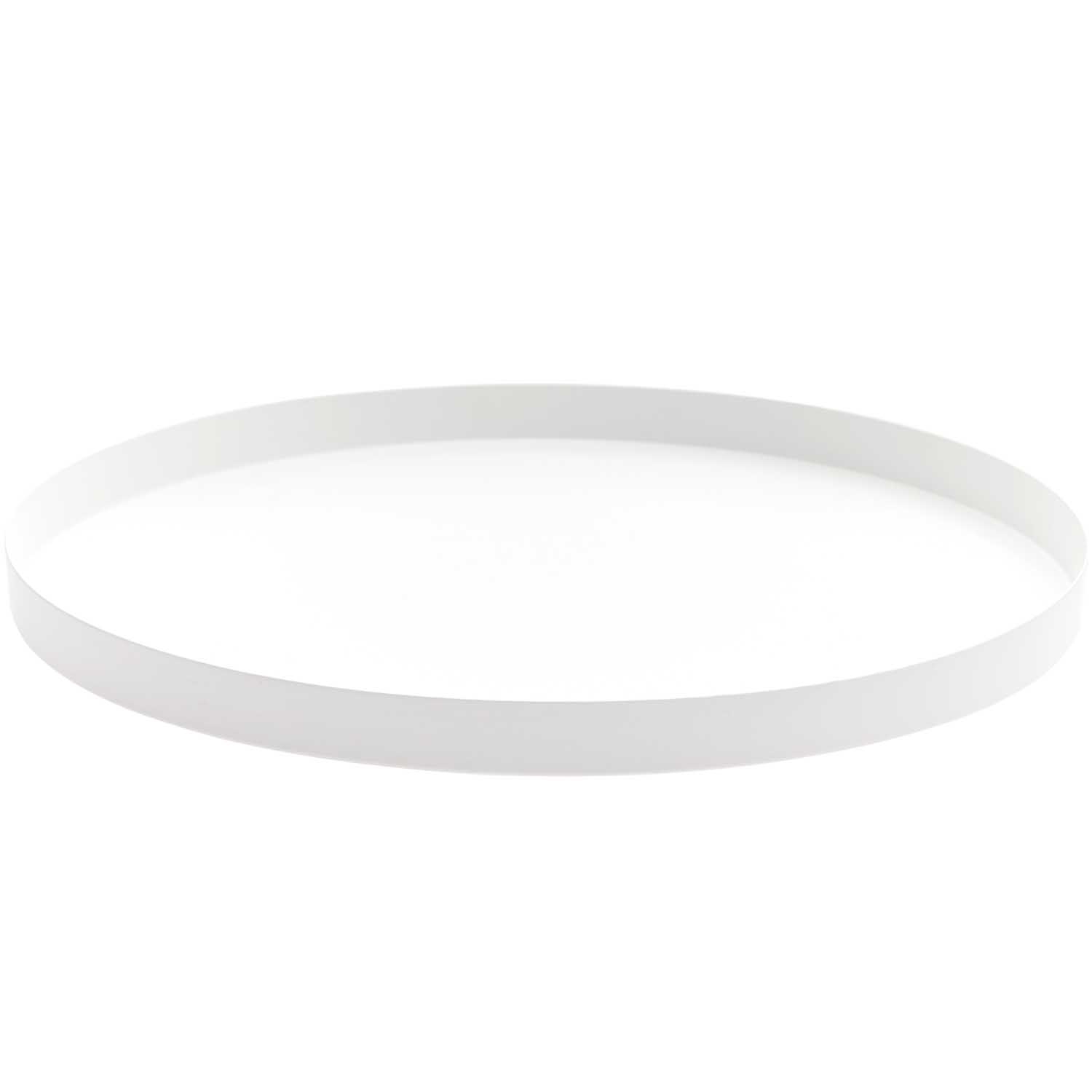 Tablett aus Metall, 30 cm Ø - Weiß Tablett aus Metall, 30 cm Ø - Weiß