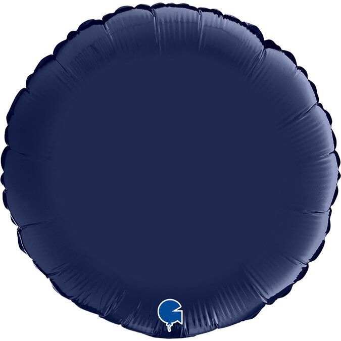 Folienballon Rund Satin Navy Blau 45cm