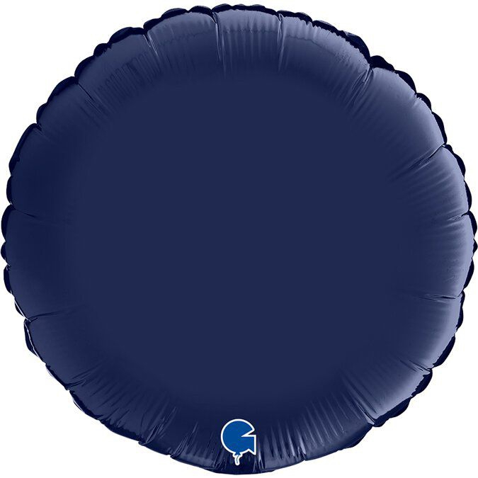 Folienballon Rund Satin Navy Blau 45cm Folienballon Rund Satin Navy Blau 45cm