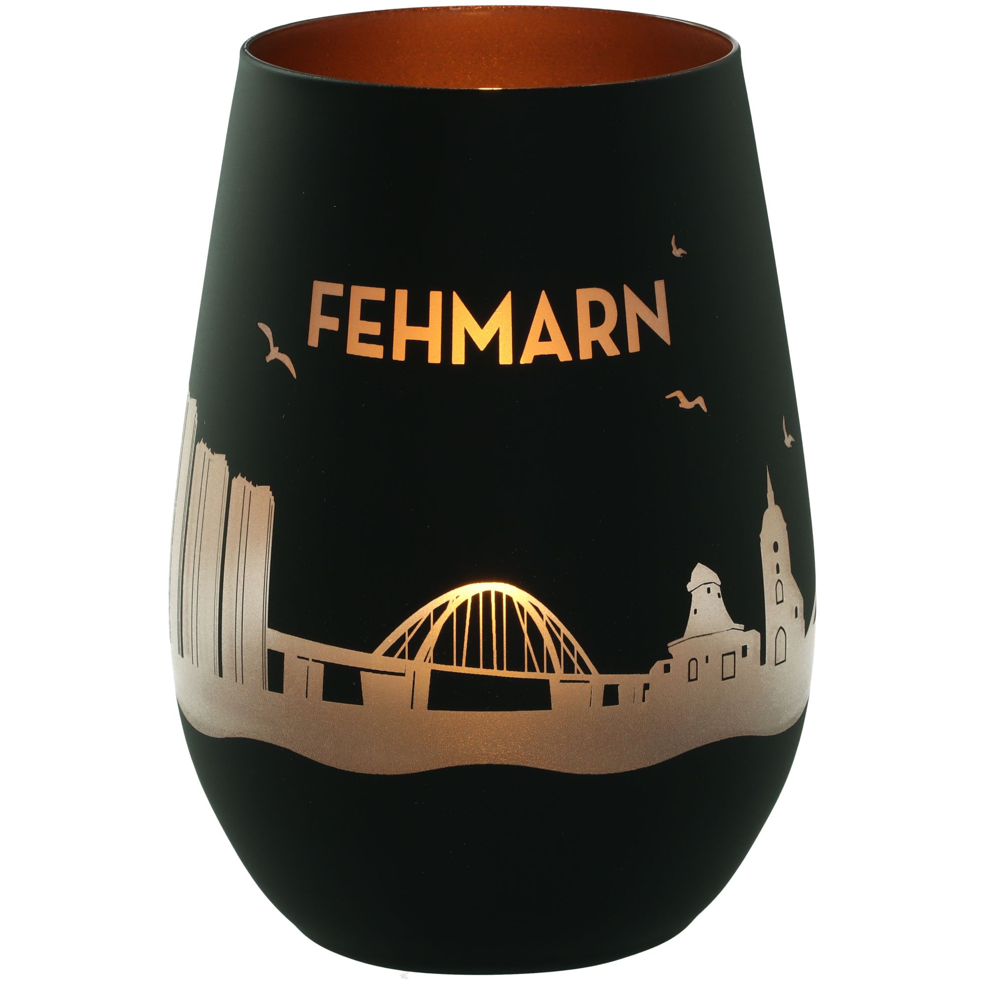 Windlicht Skyline Fehmarn Schwarz/Bronze Windlicht Skyline Fehmarn Schwarz/Bronze