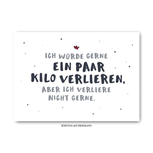Postkarte "Ein paar Kilo verlieren..." Postkarte "Ein paar Kilo verlieren..."