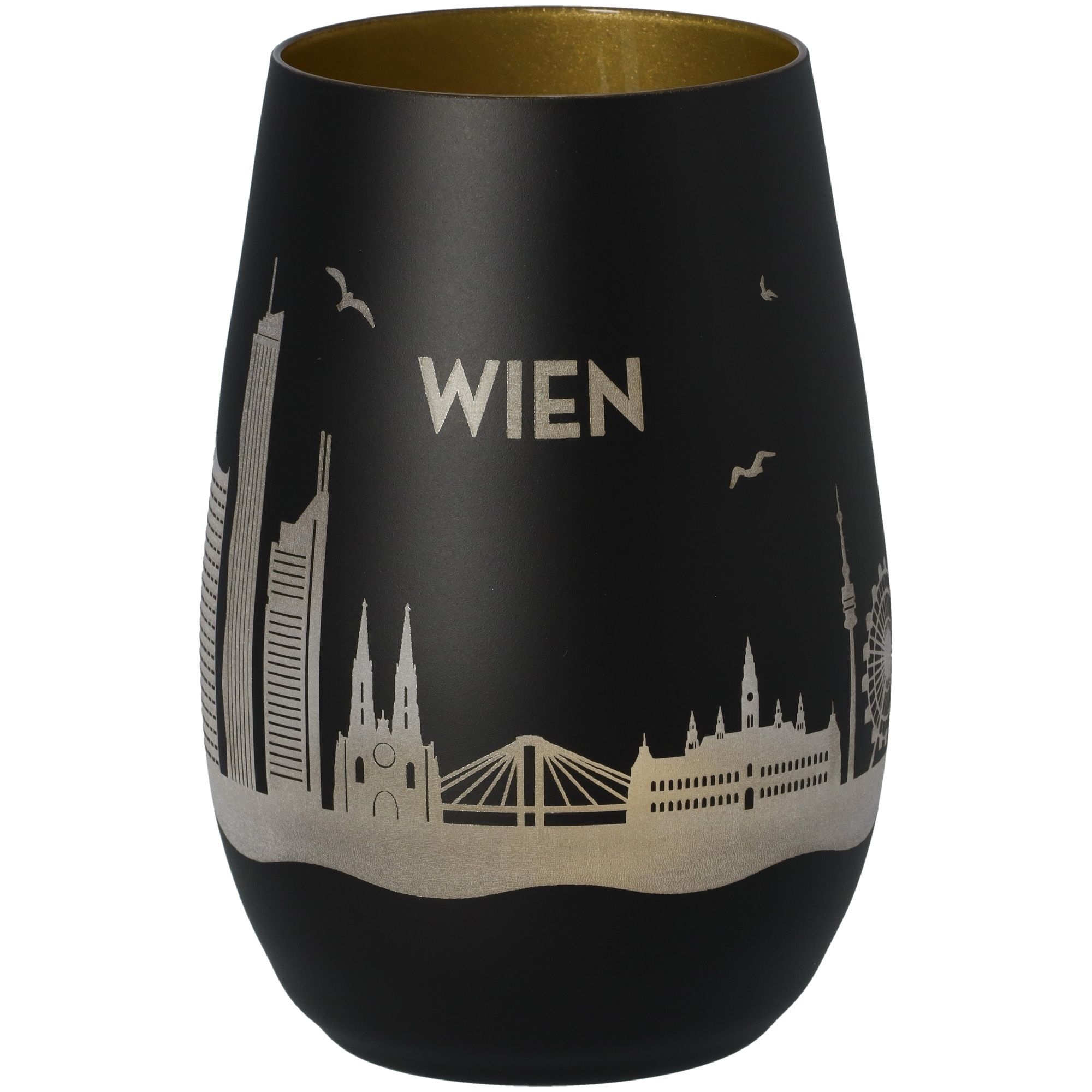 Windlicht Skyline Wien Schwarz/Gold Windlicht Skyline Wien Schwarz/Gold