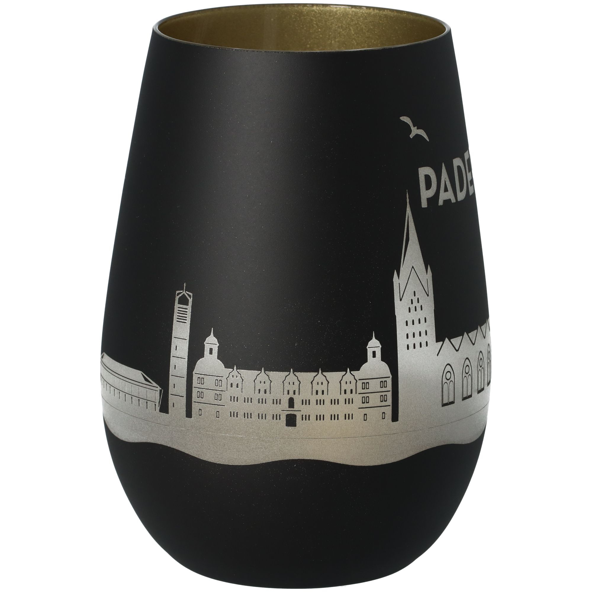 Windlicht Skyline Paderborn Schwarz/Gold Töpferei, Krug