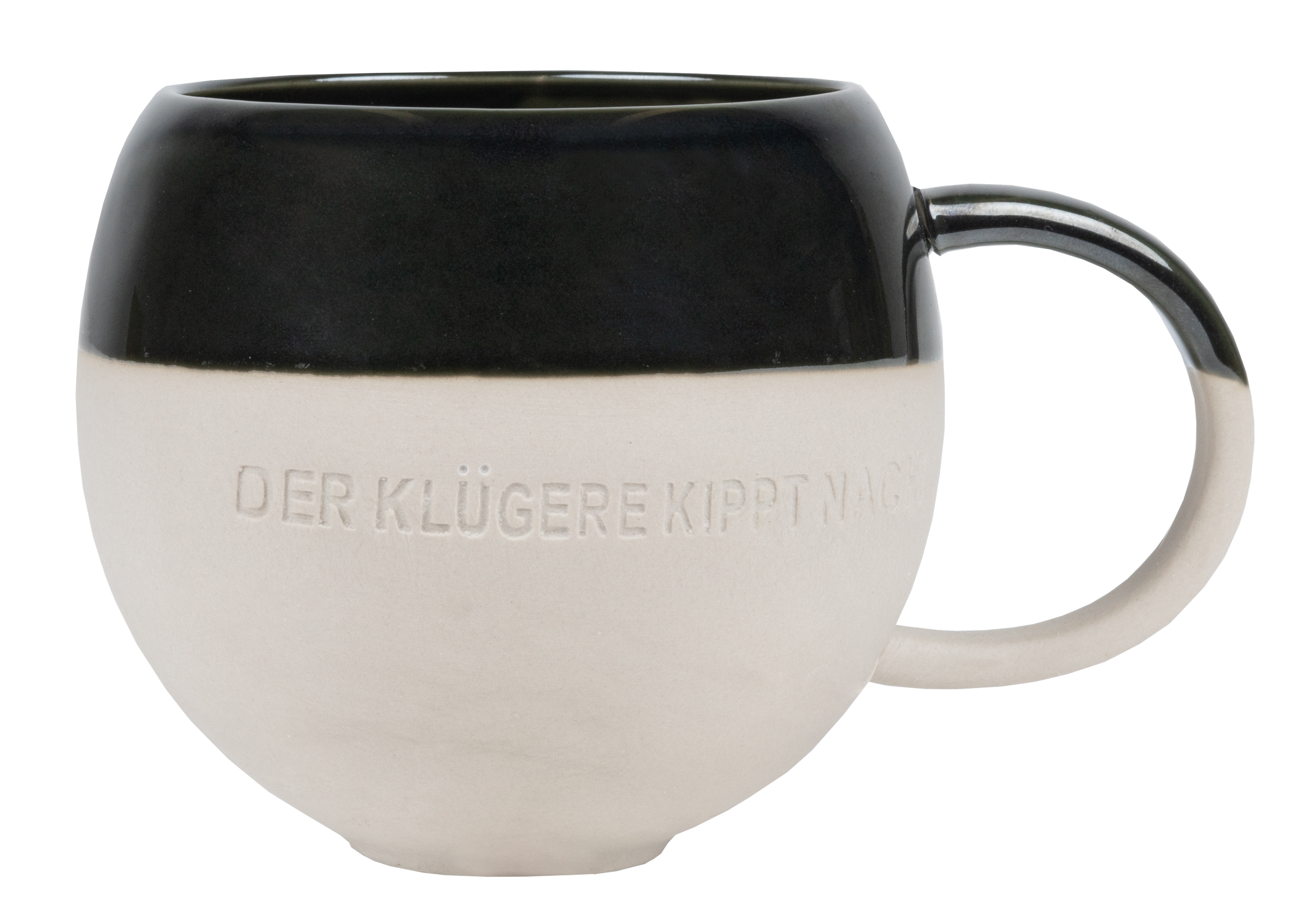 Räder Design - Steinzeug Tasse "Der Klügere kippt nach"