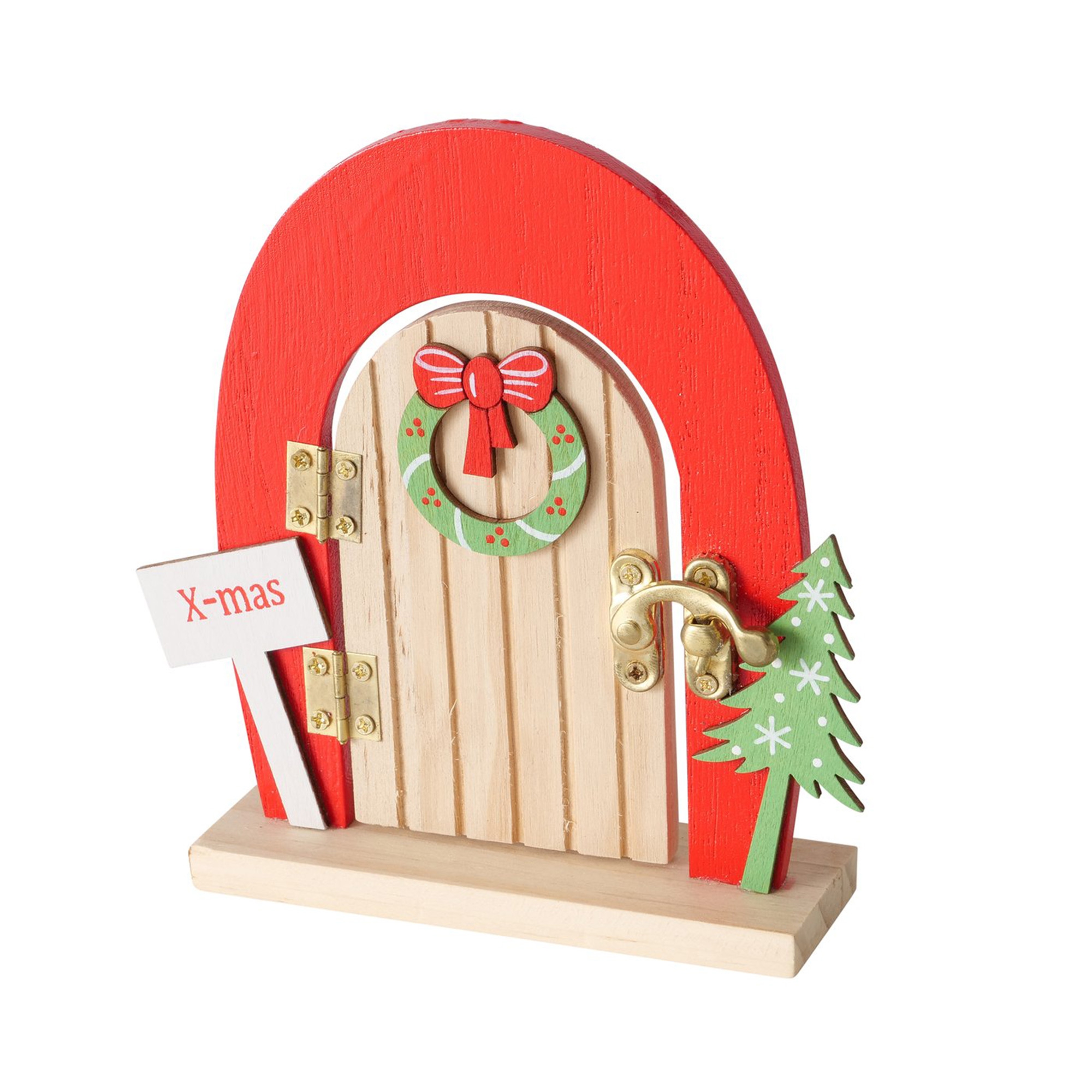 Dekotür "X-Mas Tanne" Rot, 15 cm Dekotür "X-Mas Tanne" Rot, 15 cm