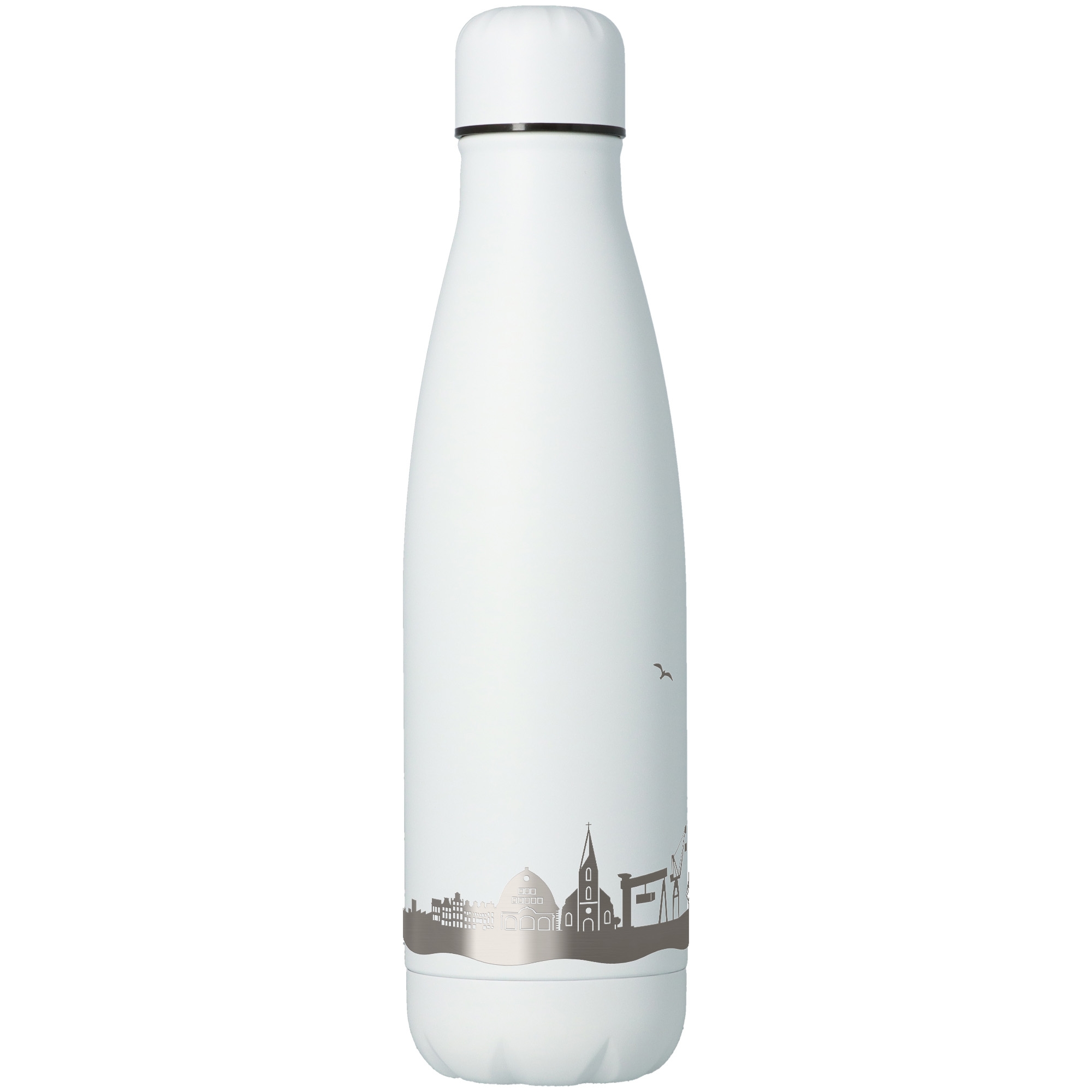 291245e5d656f7a90120583d7a0af8f11b13c84e Trinkflasche Skyline Kiel Weiß 500ml