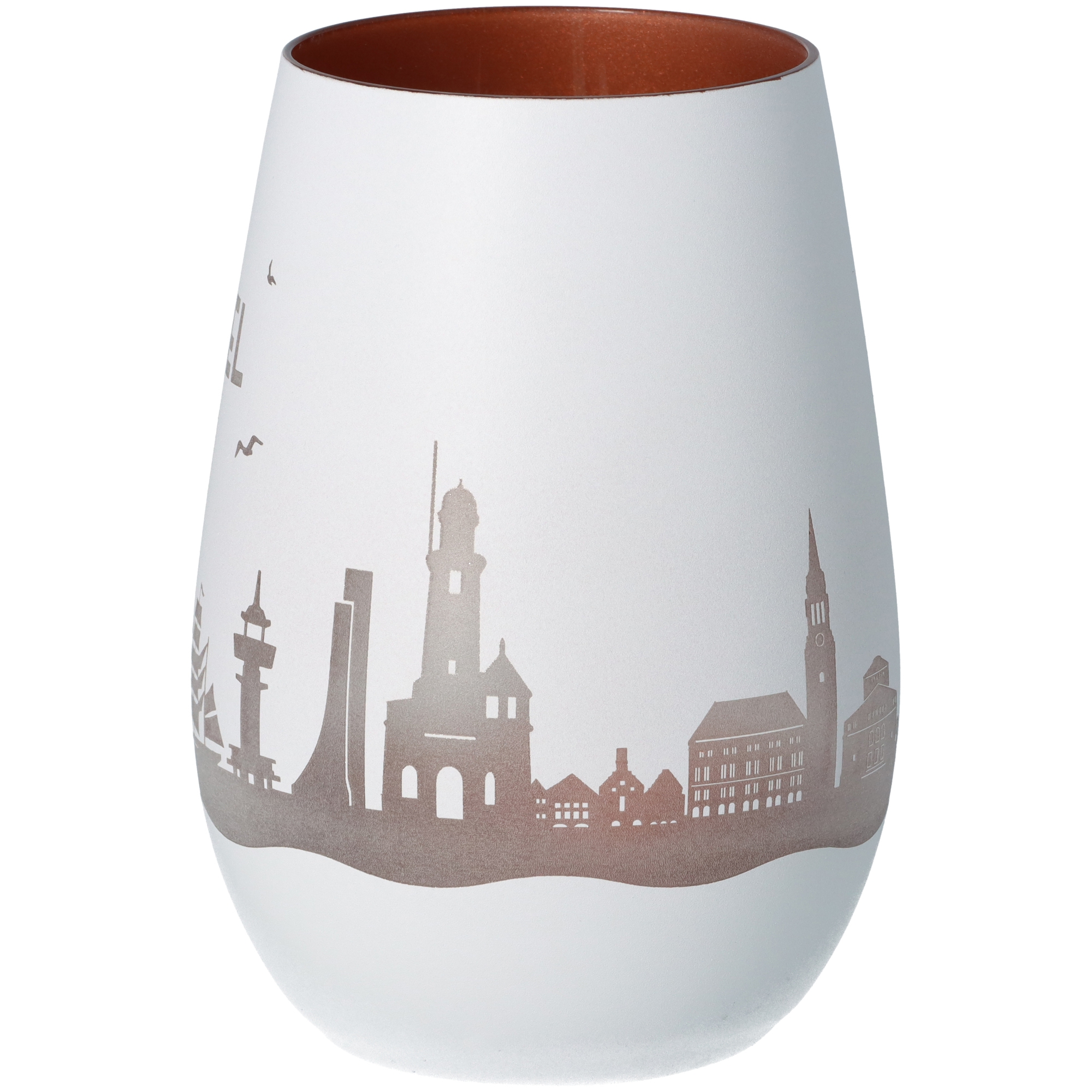 Windlicht Skyline Kiel Weiß/Bronze Windlicht Skyline Kiel Weiß/Bronze