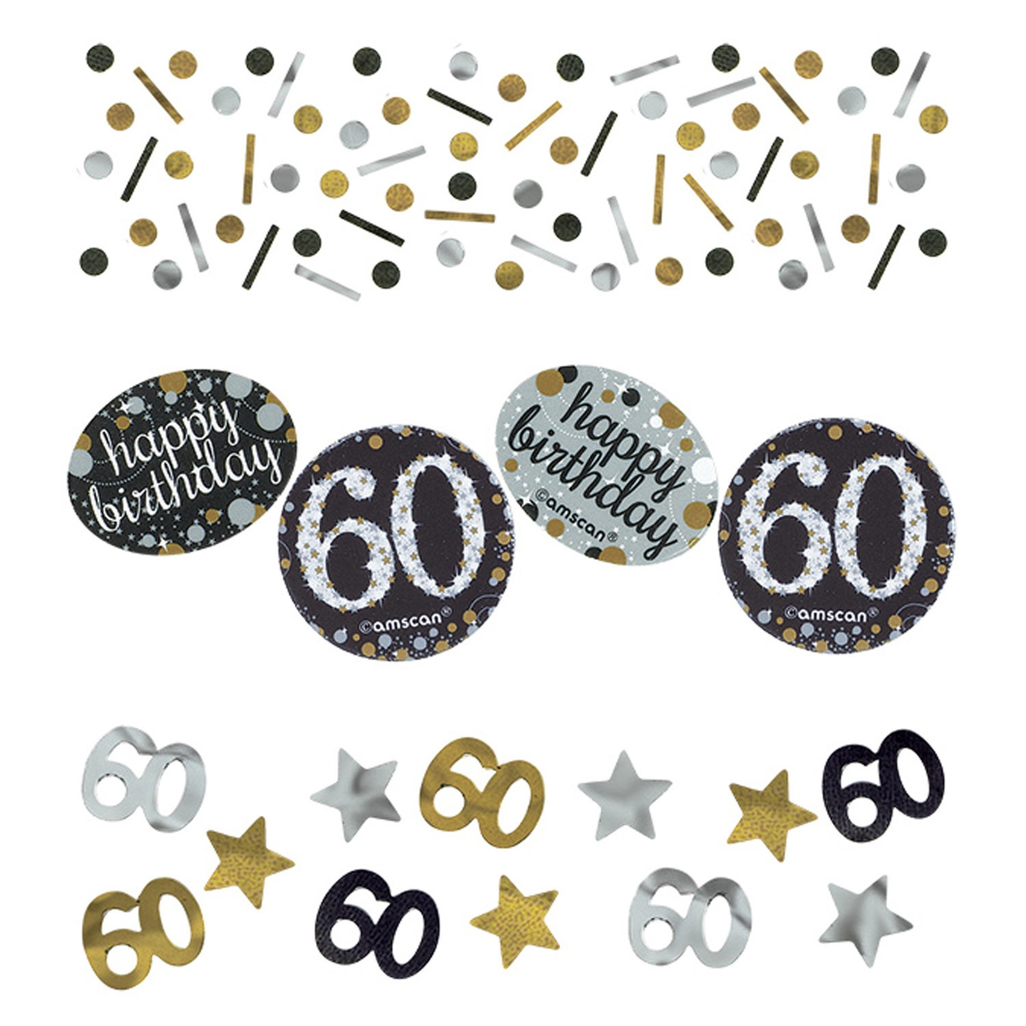 Sparkling Celebration Silber & Gold 60. Geburtstag Konfetti 34g