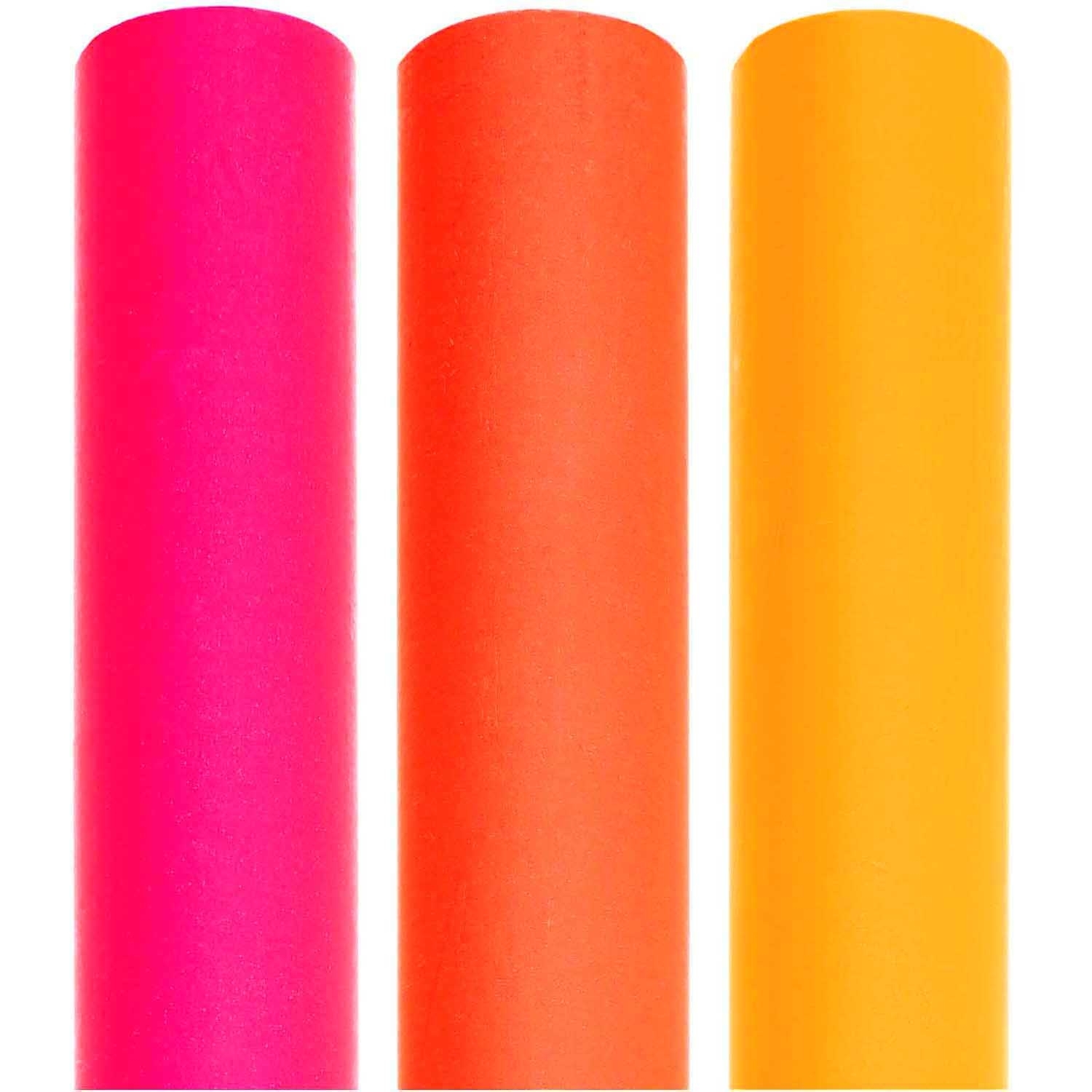 Geschenkpapier auf Rolle, Neon Orange 2m