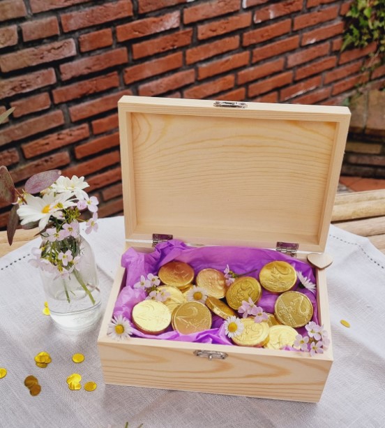 Geschenkbox Kommunion mit "Name & Datum" Geschenkbox Kommunion mit "Name & Datum"