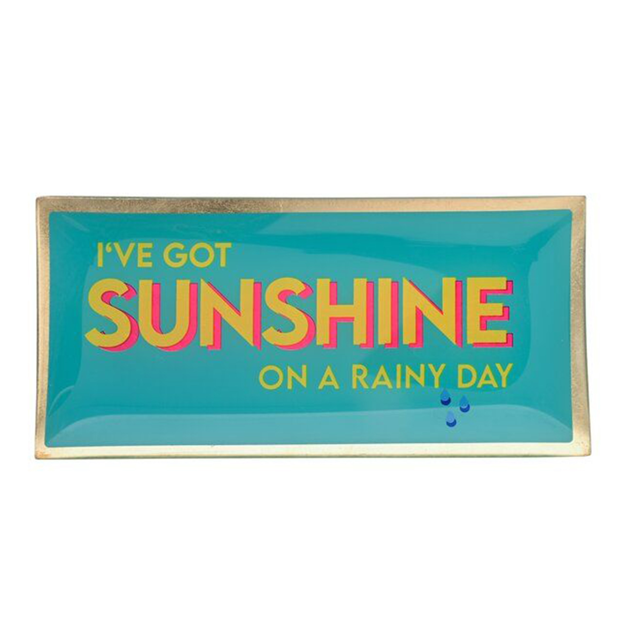 Glasteller "Sunshine", Türkis/Gelb - L Glasteller "Sunshine", Türkis/Gelb - L