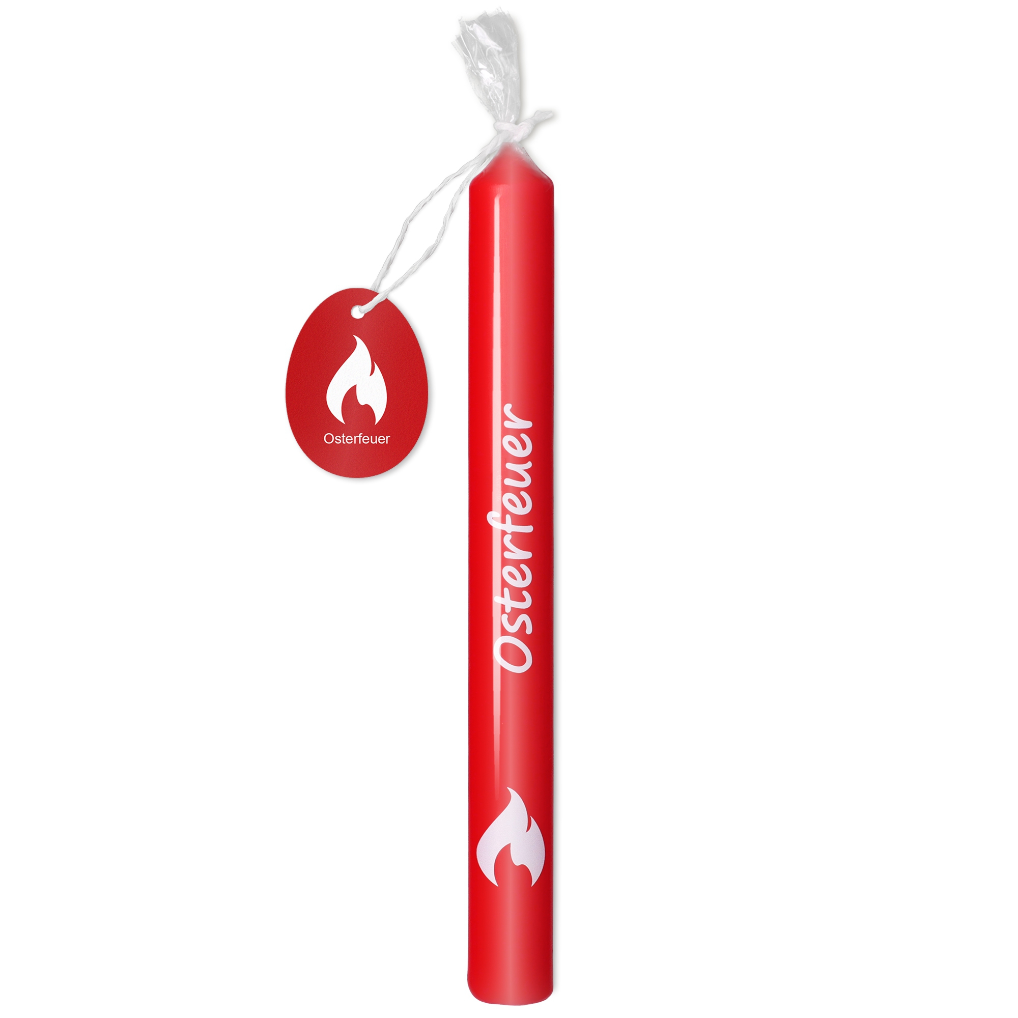 Stabkerzen Set Rot / Weiß "Osterfeuer" Stabkerzen Set Rot / Weiß "Osterfeuer"