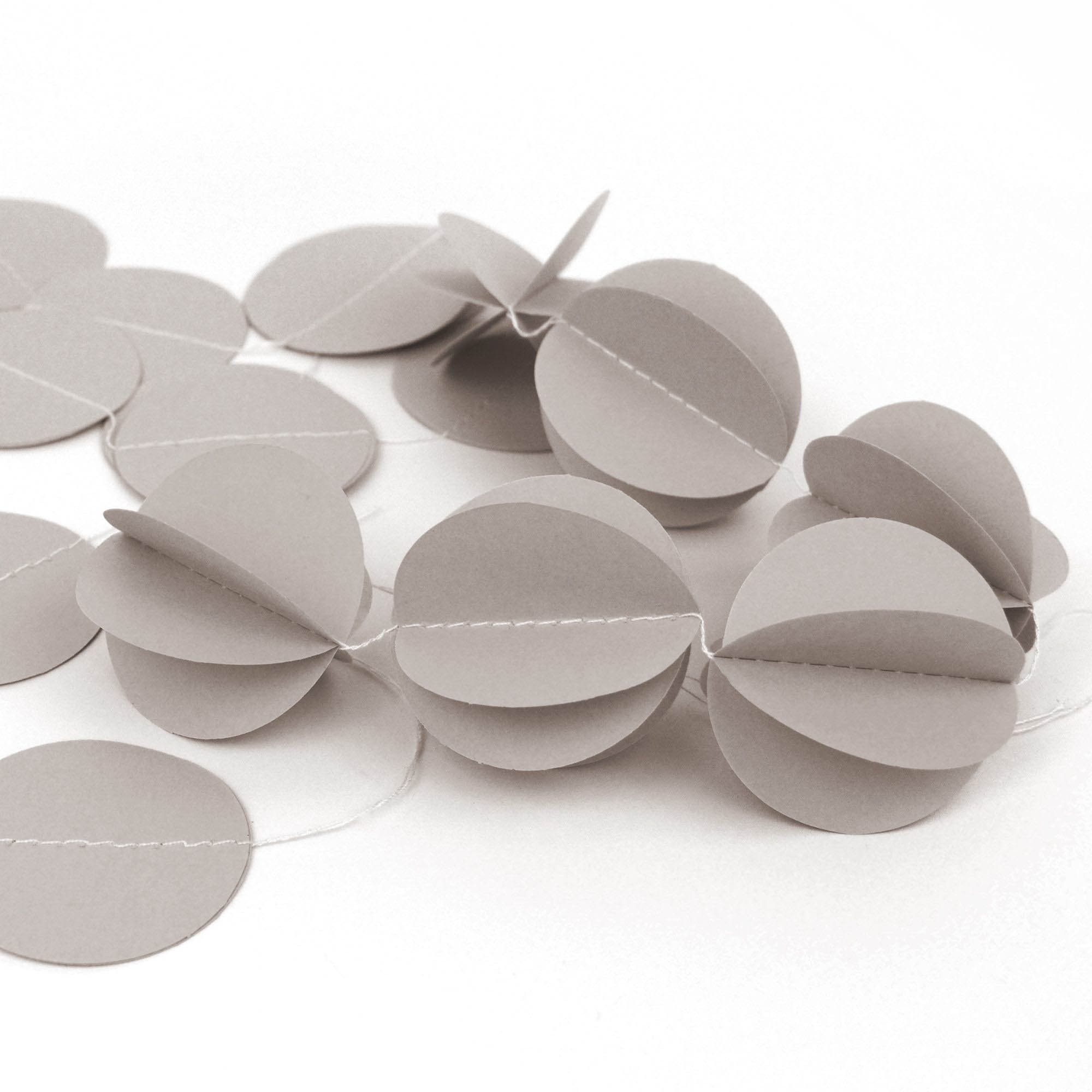 Kreis Girlande - Taupe/Grau