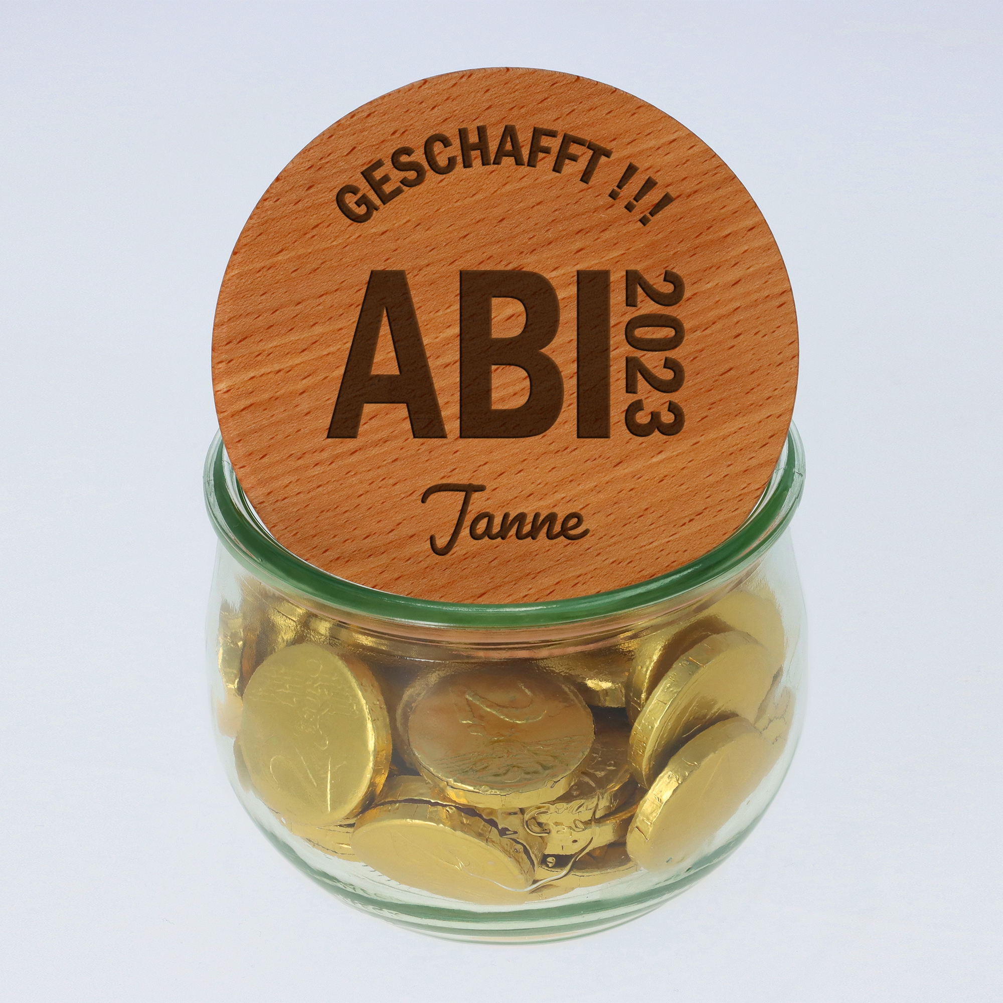 Geschenkglas ABI 2023 "Name" 425 ml