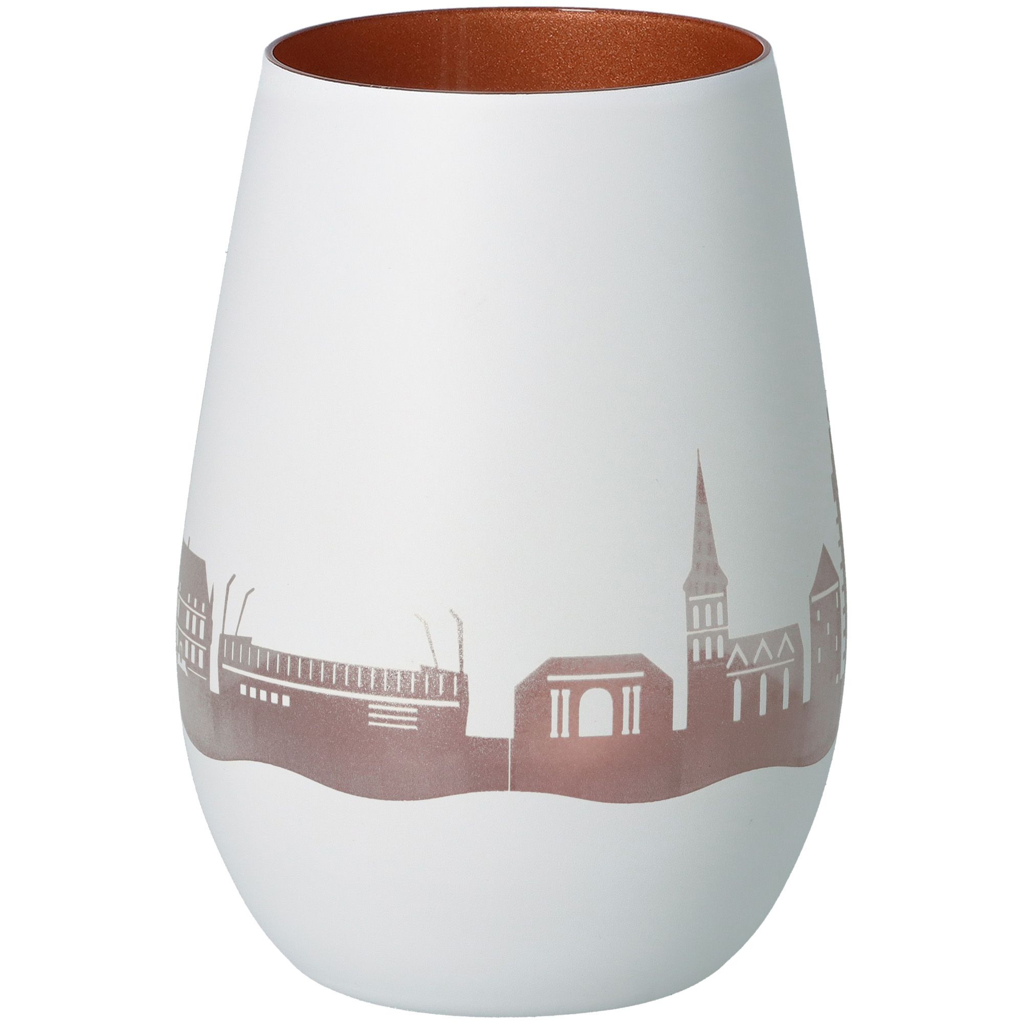 Windlicht Skyline Osnabrück Weiß/Bronze Windlicht Skyline Osnabrück Weiß/Bronze