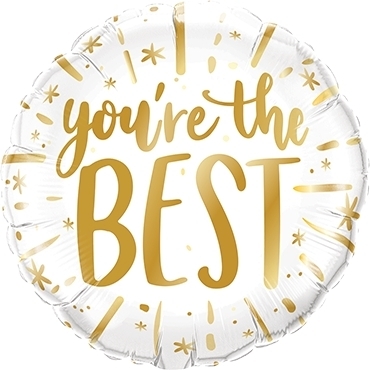 Folienballon "You're the Best" Gold 46cm Folienballon "You're the Best" Gold 46cm