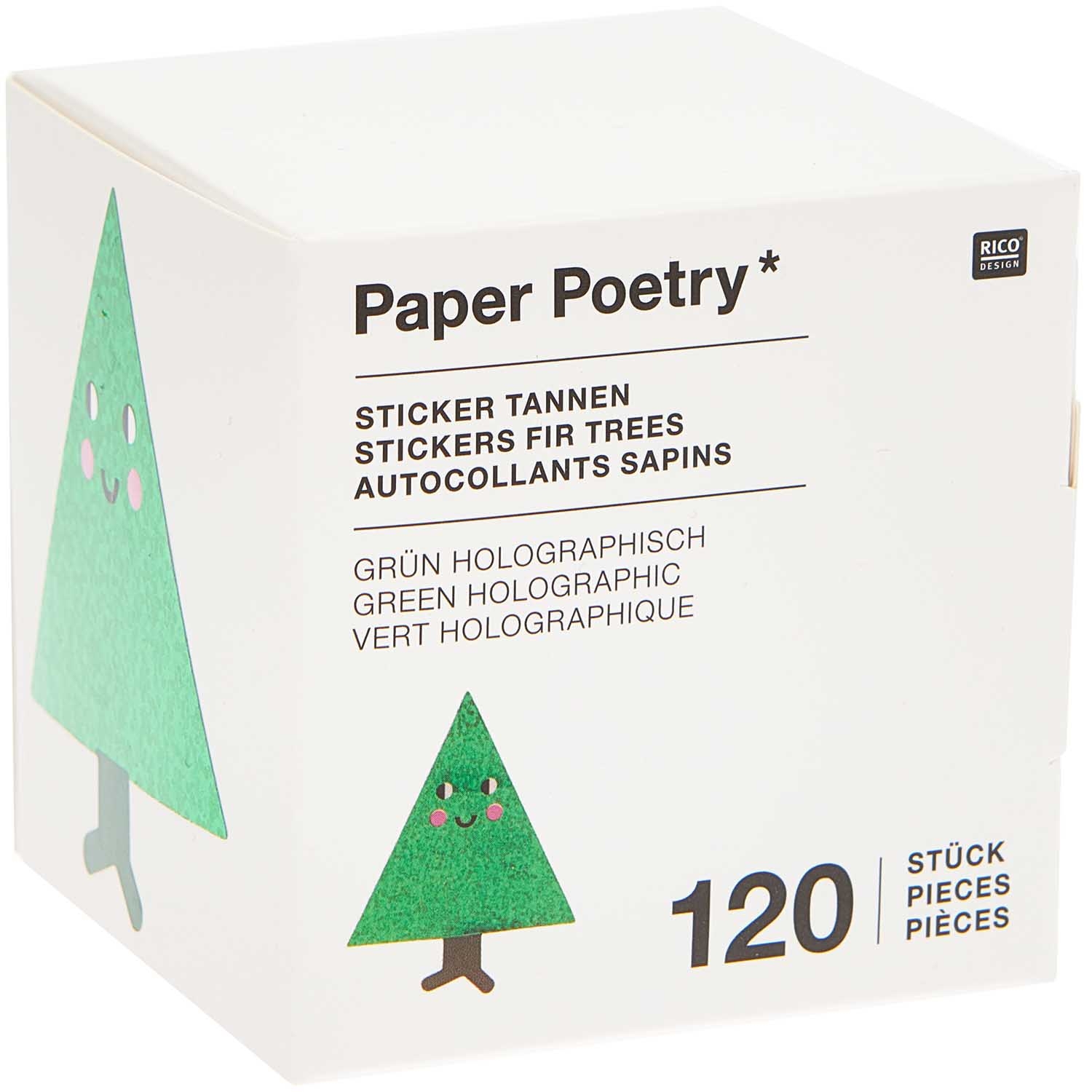 Weihnachts-Stickerrolle "Tannen"