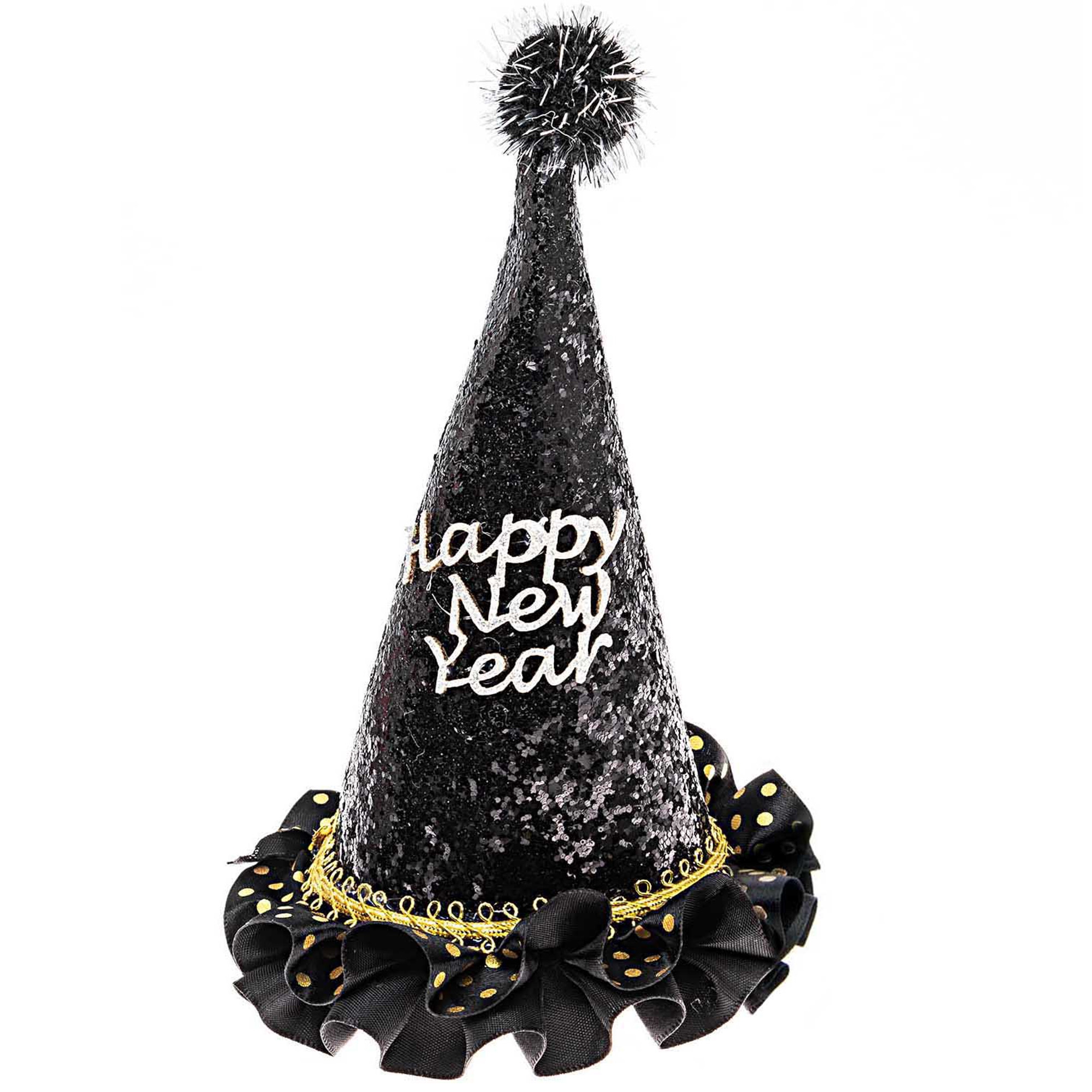 Partyhut, Happy New Year Schwarz Bekleidung, Hut, Hut für Partys