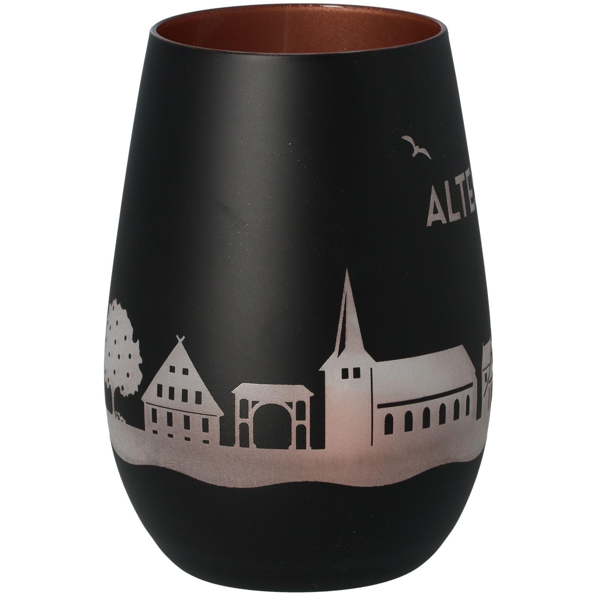 Windlicht Skyline Altes Land Schwarz/Bronze