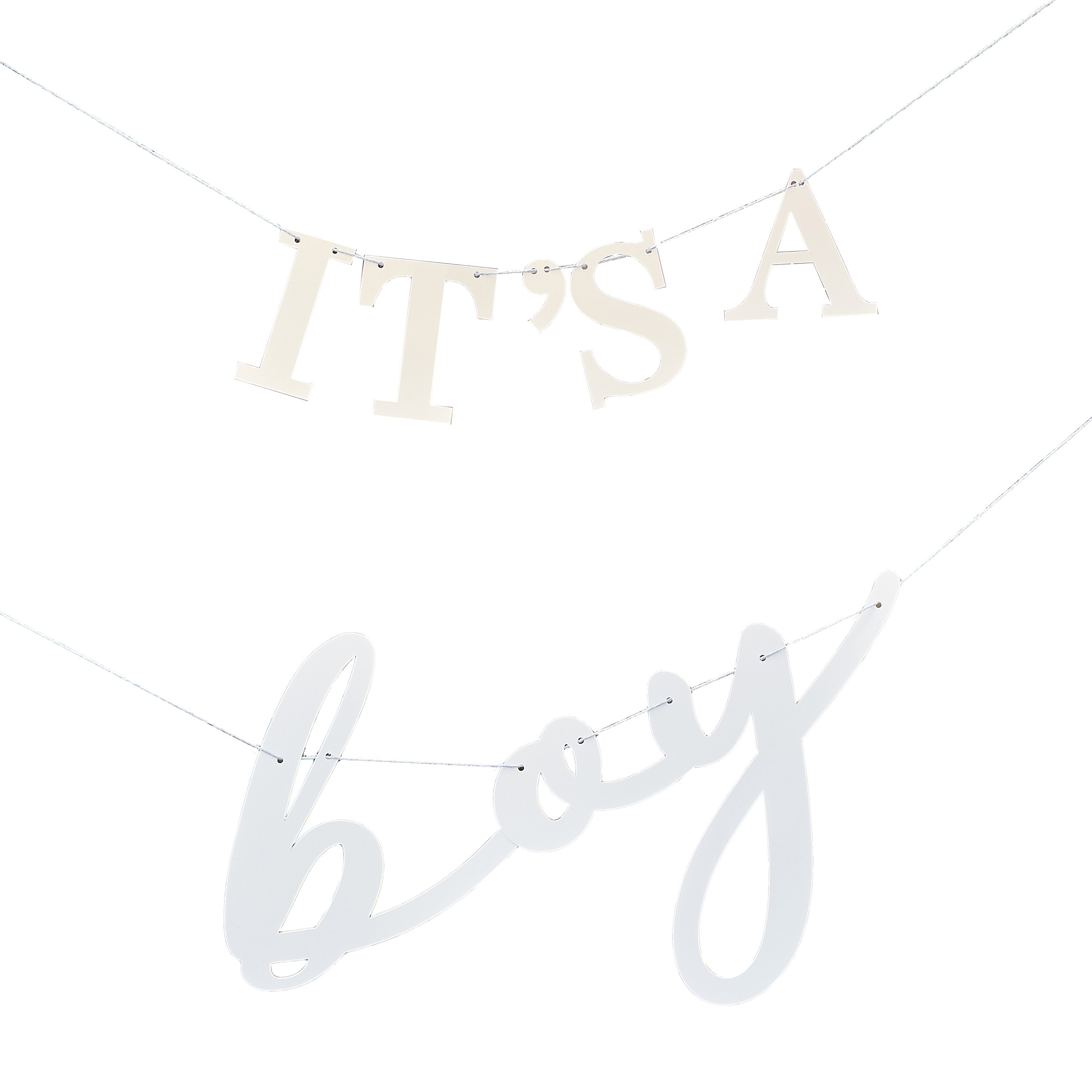 Girlande "It's a Boy", 100 % umweltfreundlich