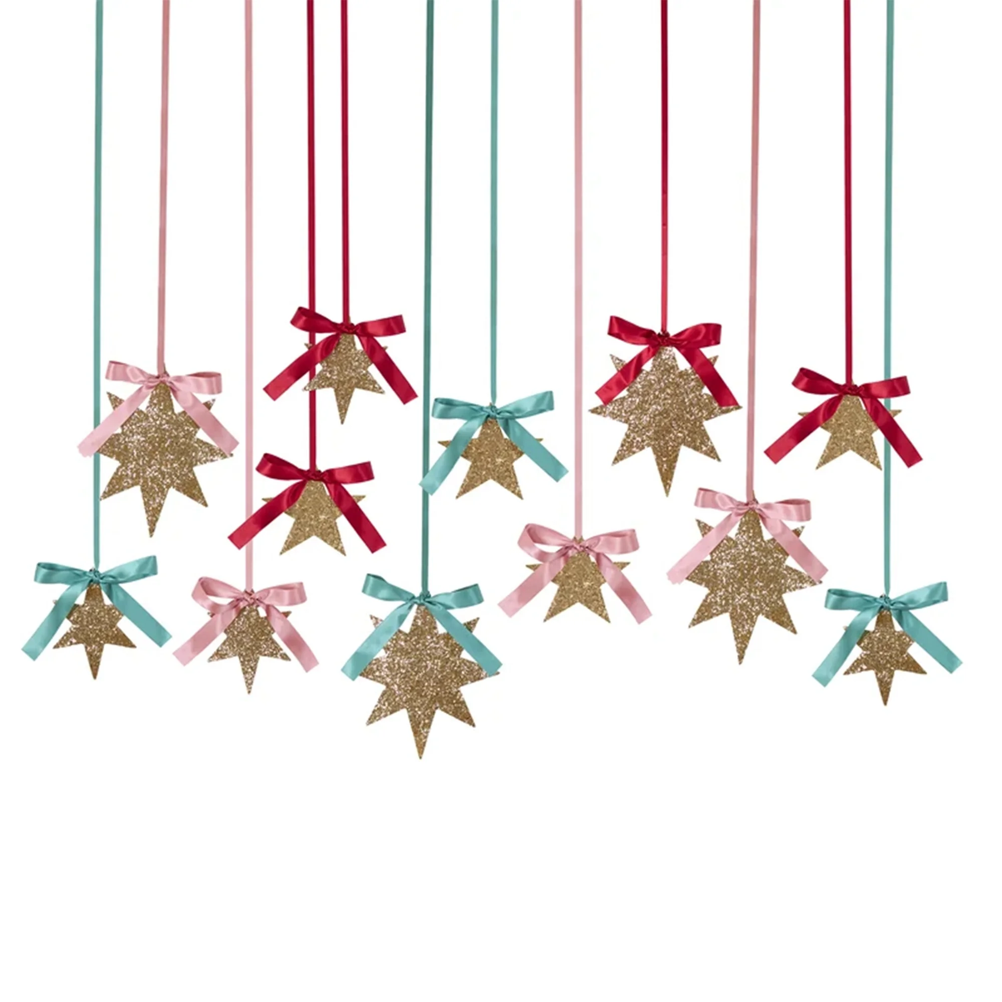 Sterne Anhänger, Glitter, Borte, Türschmuck, Weihnachtsdeko