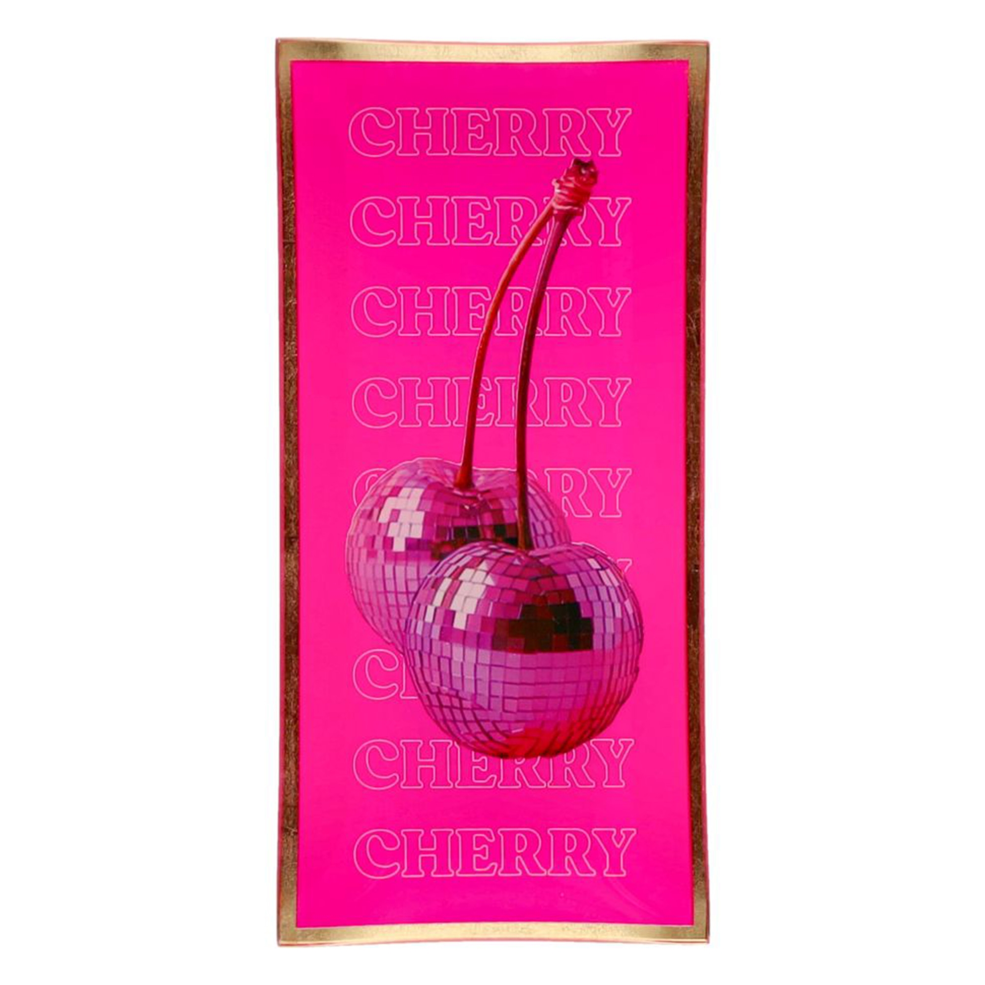 Glasteller "Cherry", Neon rosa - L Essen, Obst, Pflanze, Produzieren, Kirsche