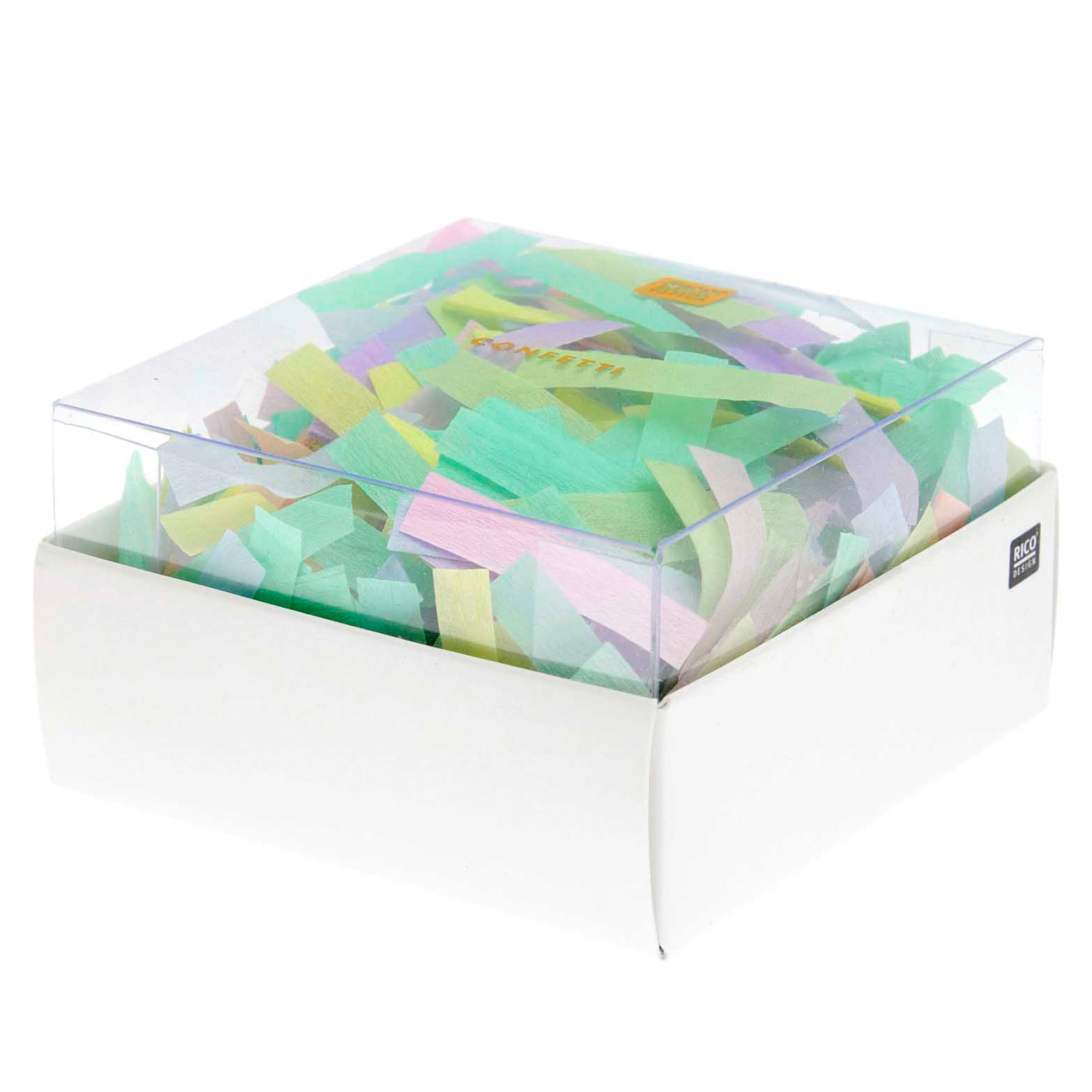 Krepp Konfetti -Regenbogen Pastell Mix15g Krepp Konfetti -Regenbogen Pastell Mix15g