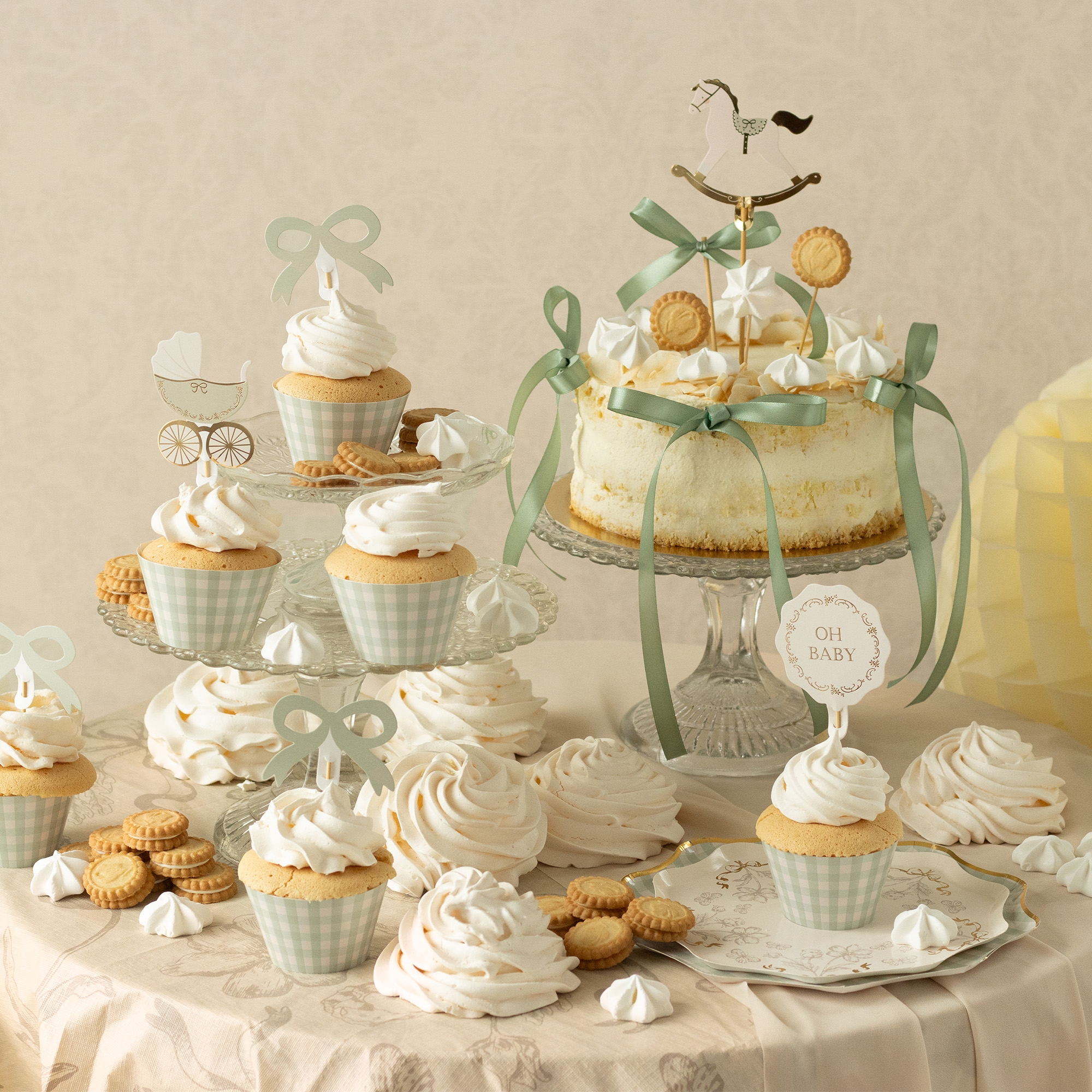 Cupcake Topper "Oh Baby" 6 Stück Leute, Person, Torte, Cupcake, Zuckerguss