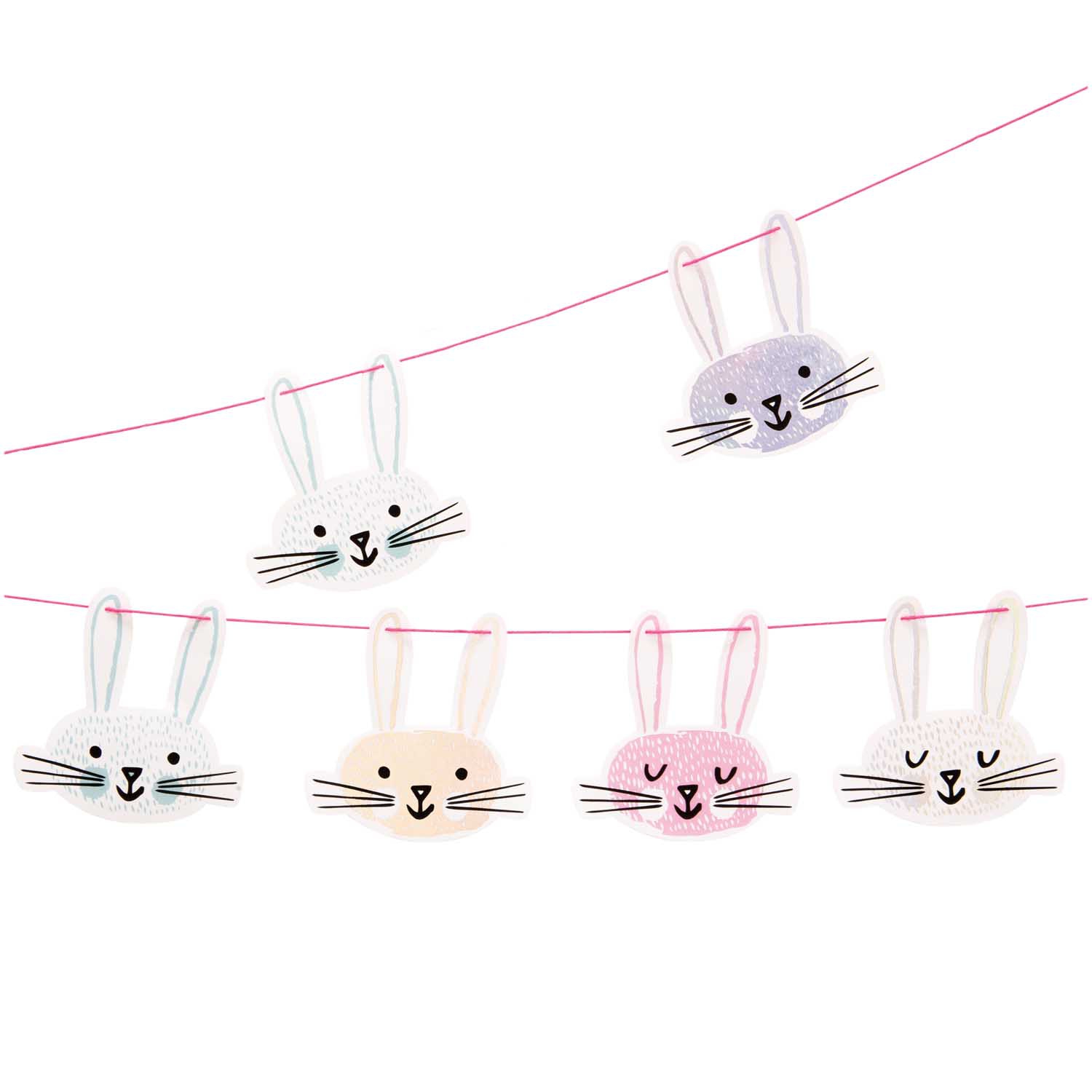 Mini Girlande Hasengesichter Mini Girlande Hasengesichter