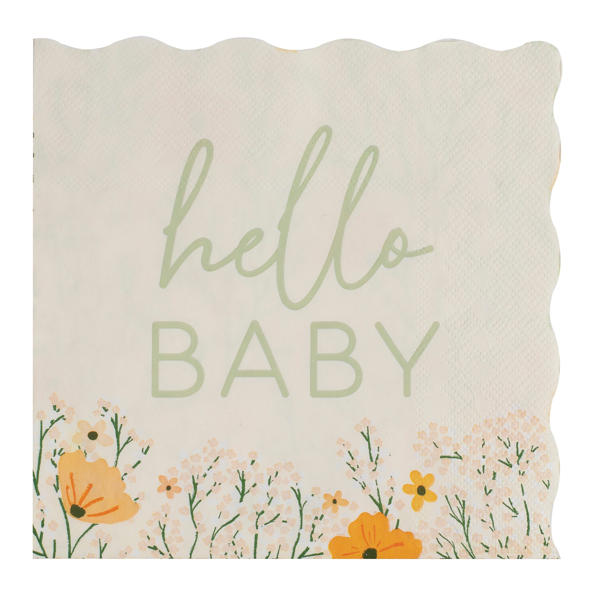 16 Servietten "Hello Baby" Floral 16 Servietten "Hello Baby" Floral