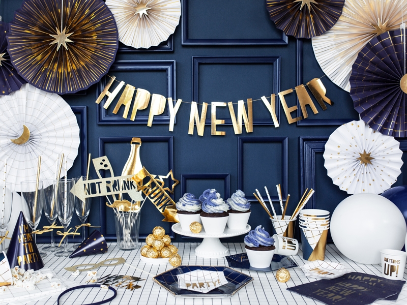 Happy New Year - Girlande Gold Happy New Year - Girlande Gold