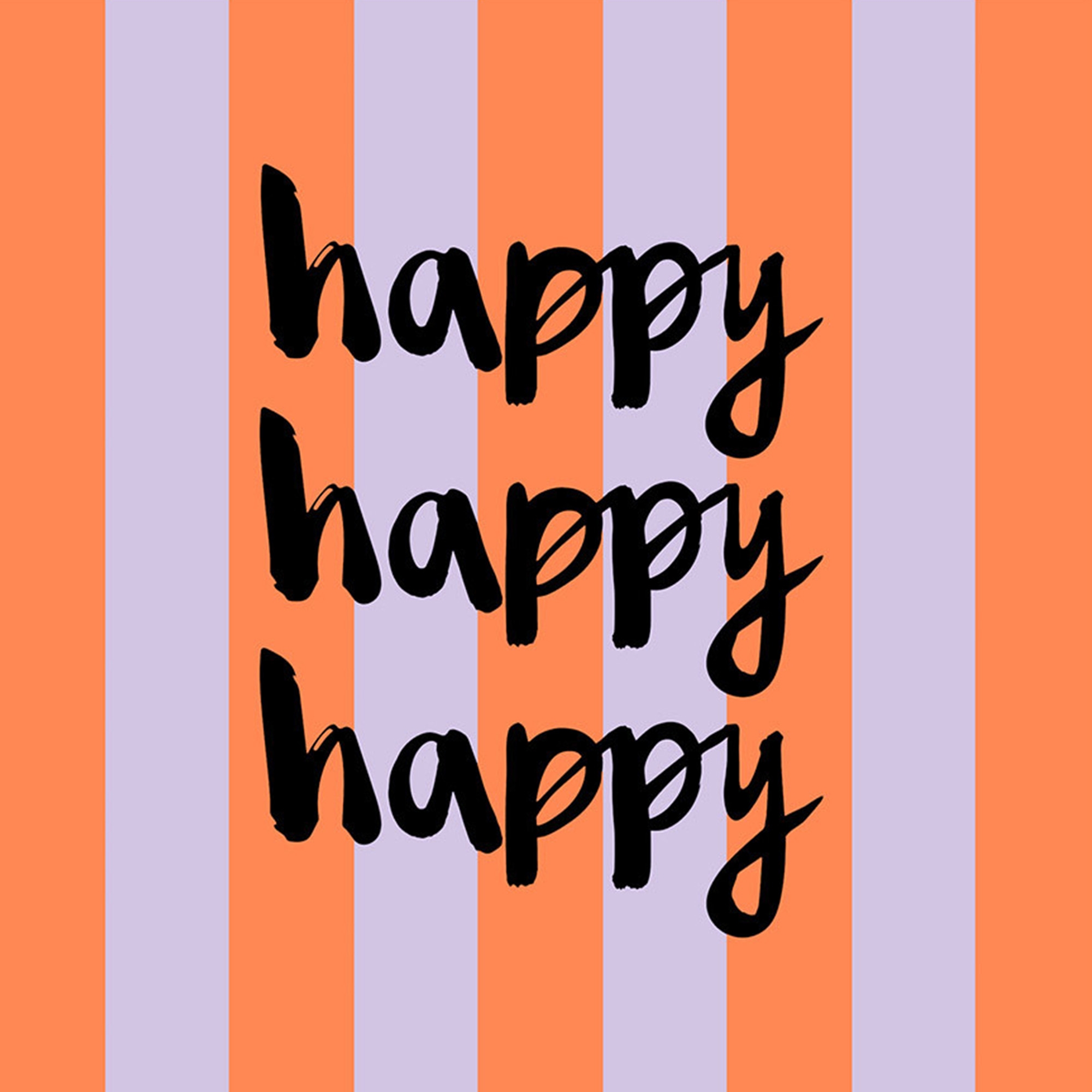 20 Cocktailservietten "Happy" 25x25cm Text