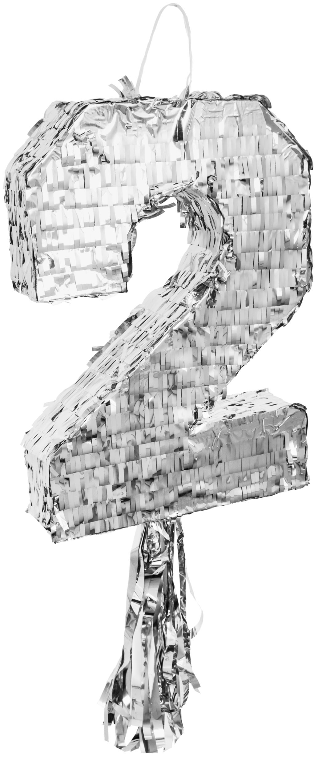 Pinata Zahl "2", Silber Pinata Zahl "2", Silber