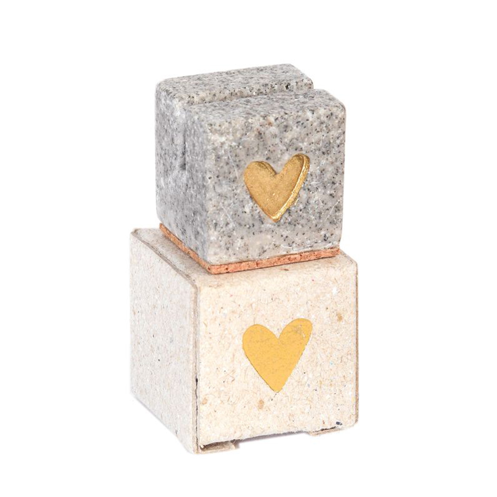 Mini Kartenhalter "Goldenes Herz" Symbol