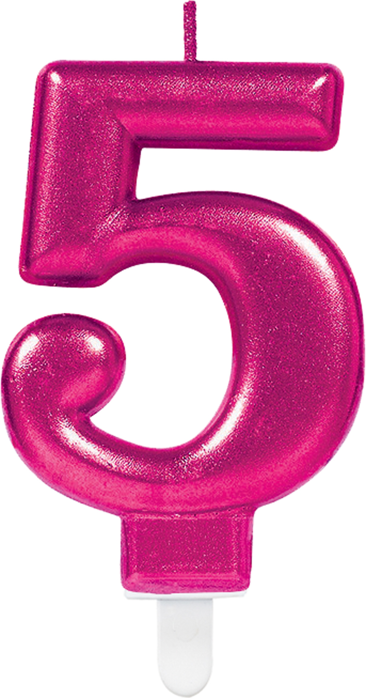 Sparkling Celebrations Pink - Zahlenkerze "5"