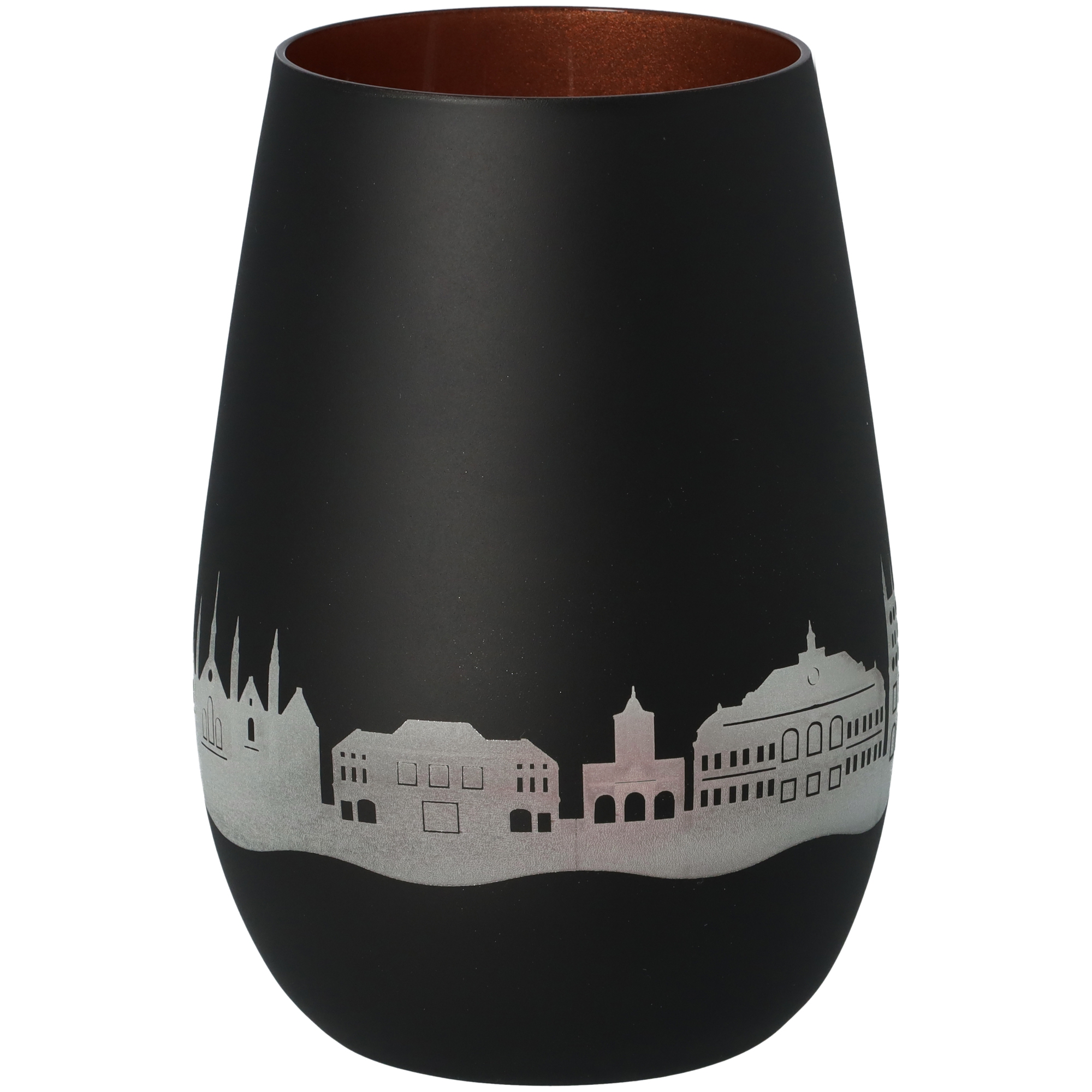 Windlicht Skyline Lübeck Schwarz/Bronze Windlicht Skyline Lübeck Schwarz/Bronze