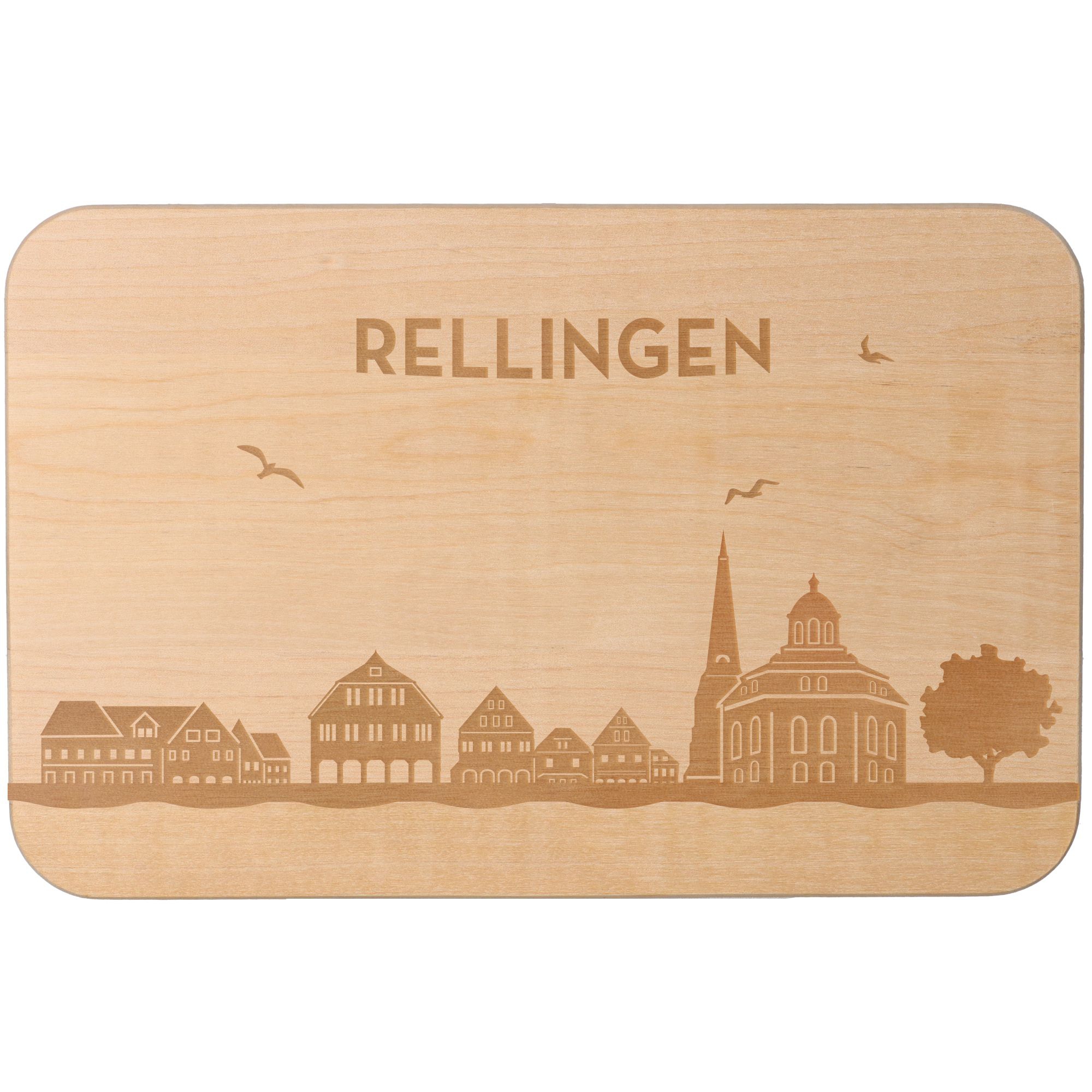 Frühstücksbrett Skyline Rellingen 23cm x 15cm x 1cm Frühstücksbrett Skyline Rellingen 23cm x 15cm x 1cm