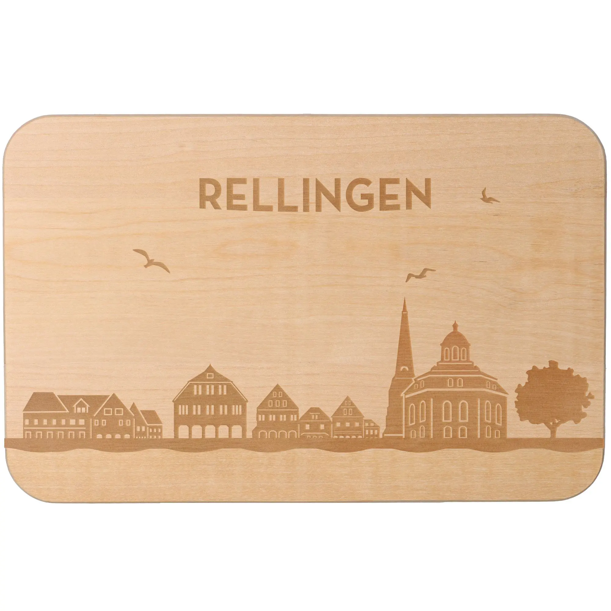 Frühstücksbrett Skyline Rellingen 23cm x 15cm x 1cm