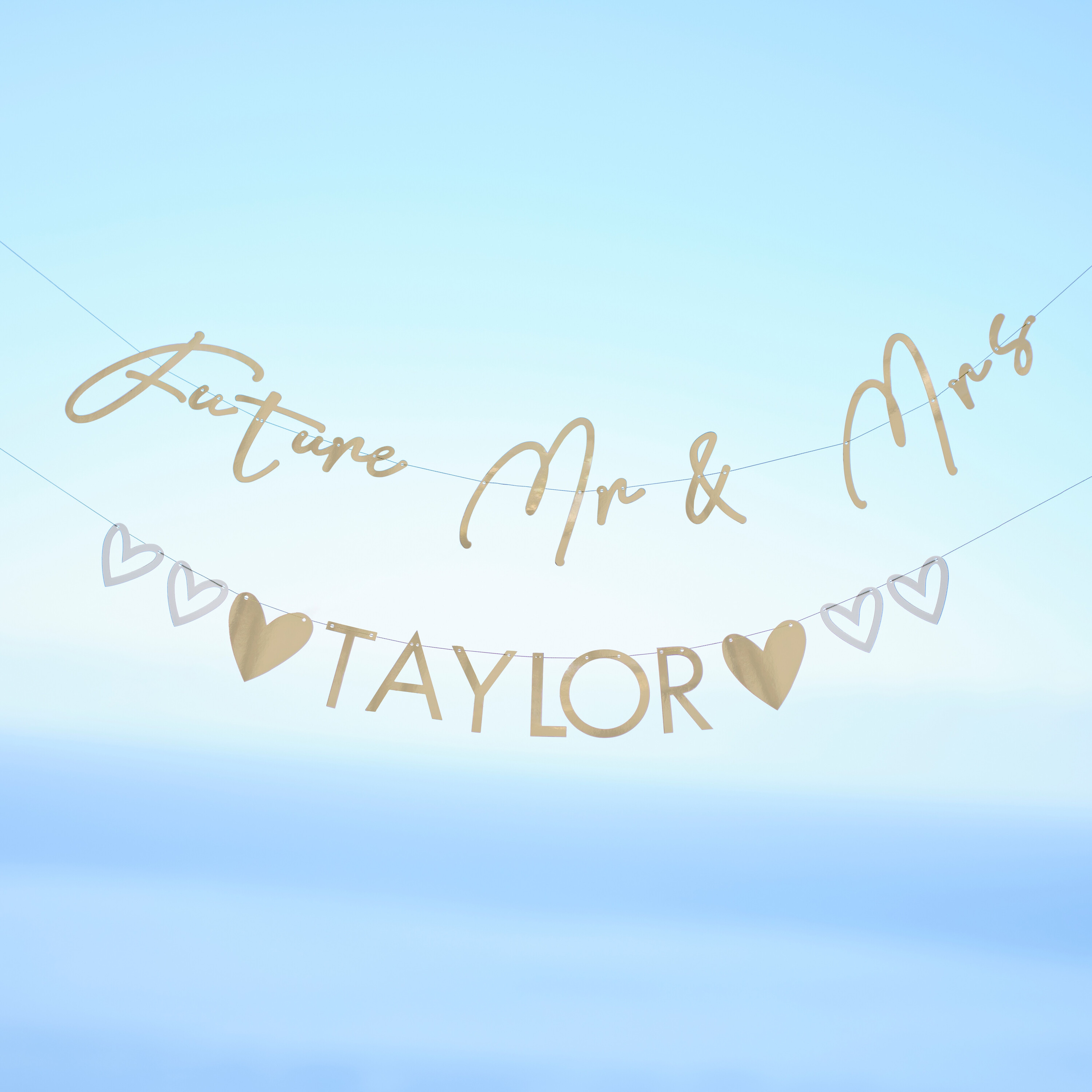 Future MR & MRS personalisierbare Girlande 1,5 m