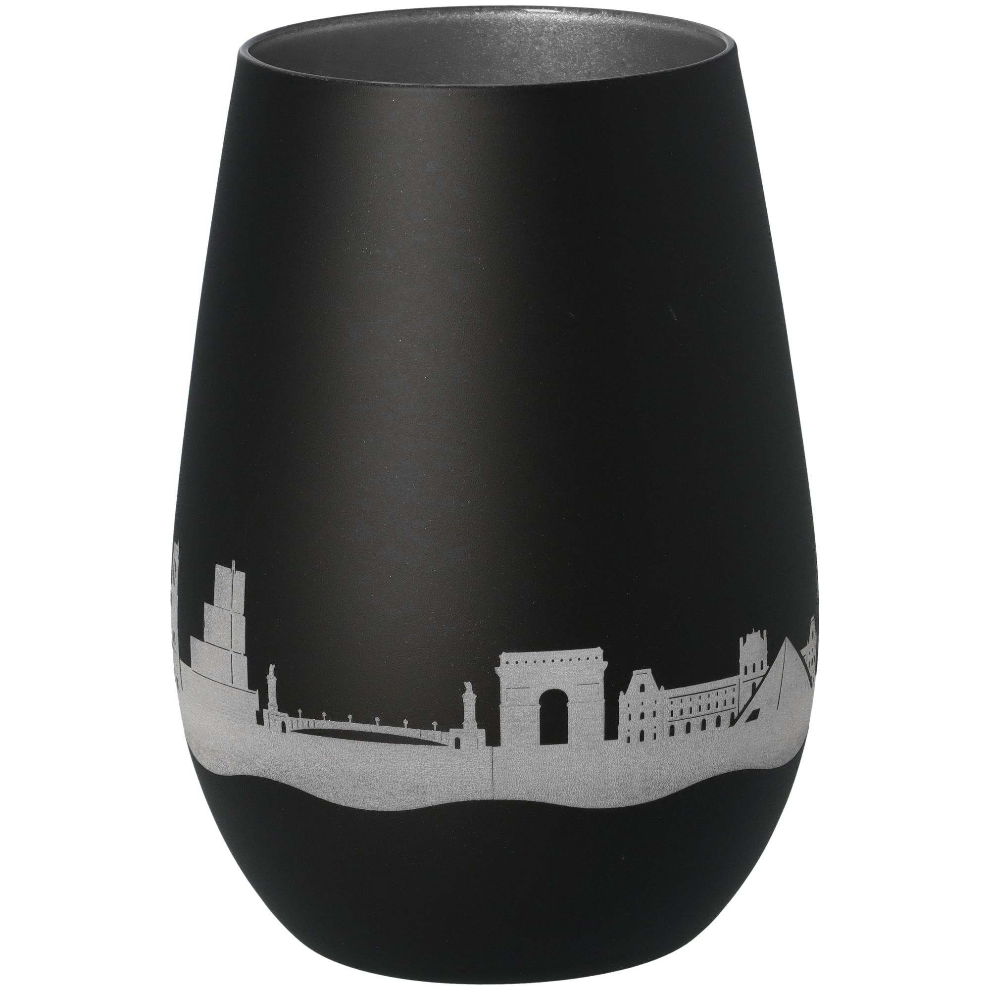 Windlicht Skyline Paris Schwarz/Silber
