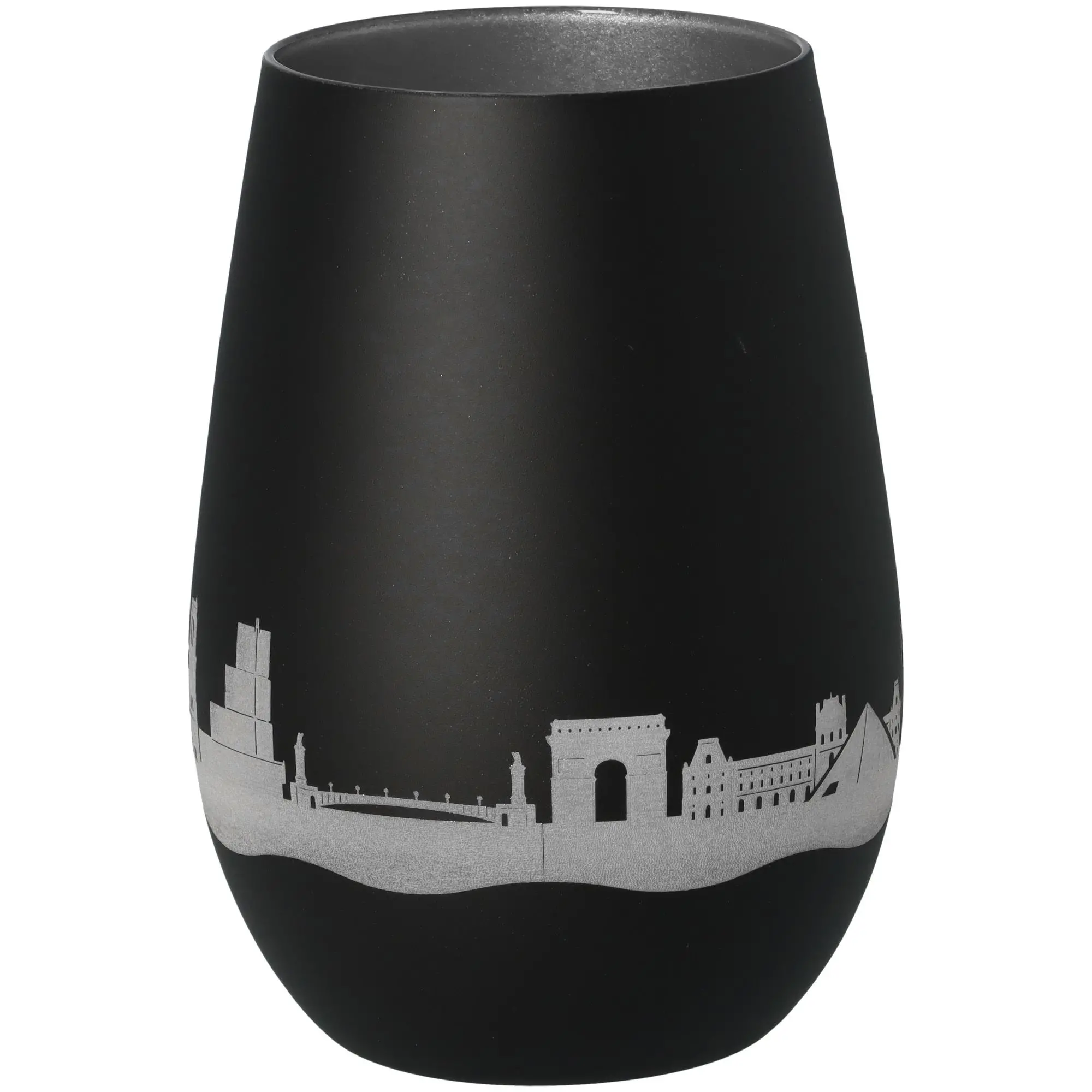 Windlicht Skyline Paris Schwarz/Silber