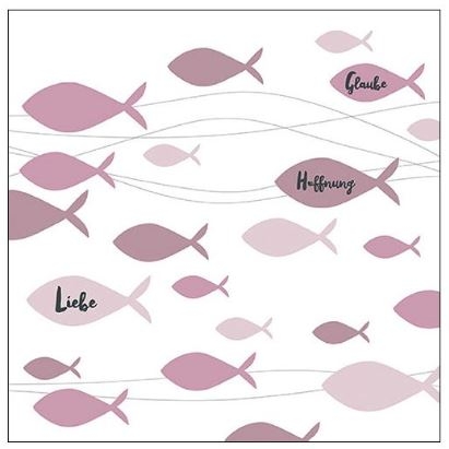 20 Servietten "Fische" Bordeaux 20 Servietten "Fische" Bordeaux