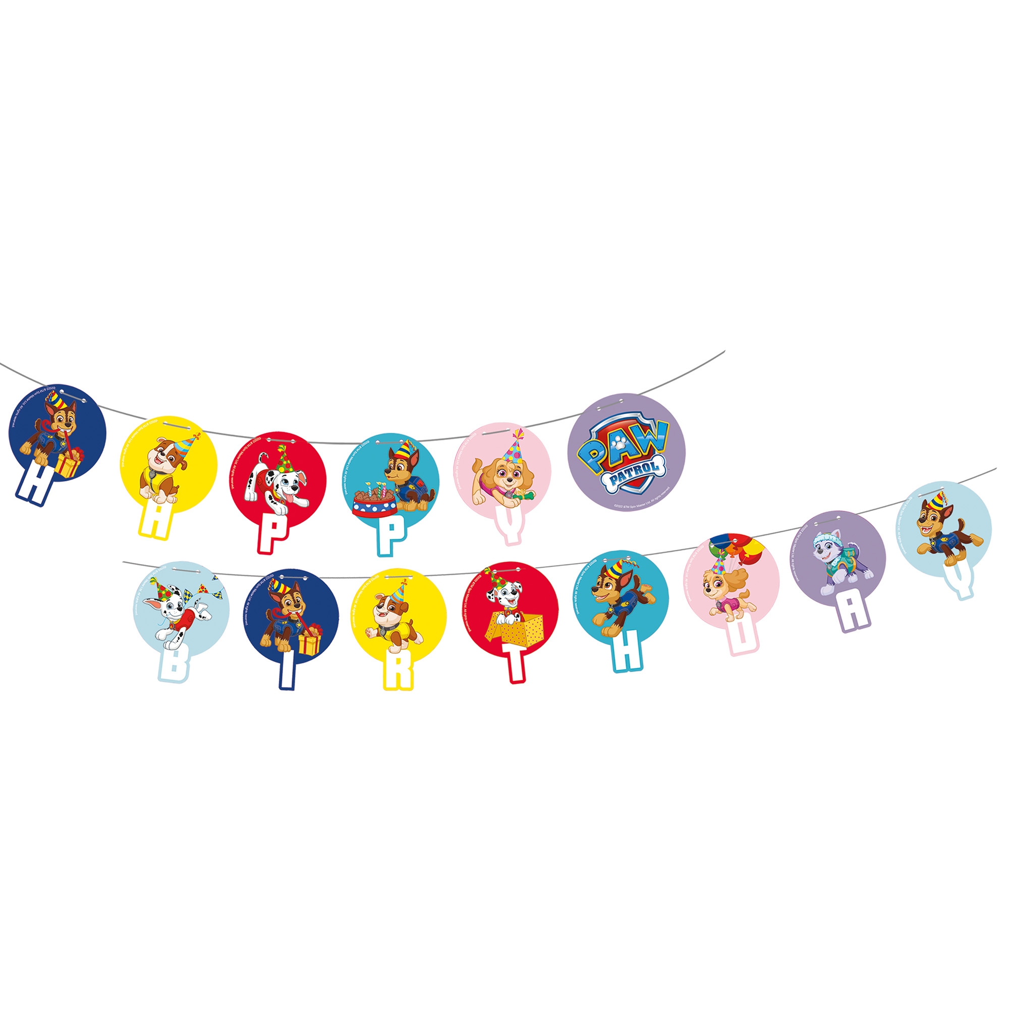 7e5d479e9f4d7337895c86d9020d4562da5a1b40 Paw Patrol - Happy Birthday Girlande