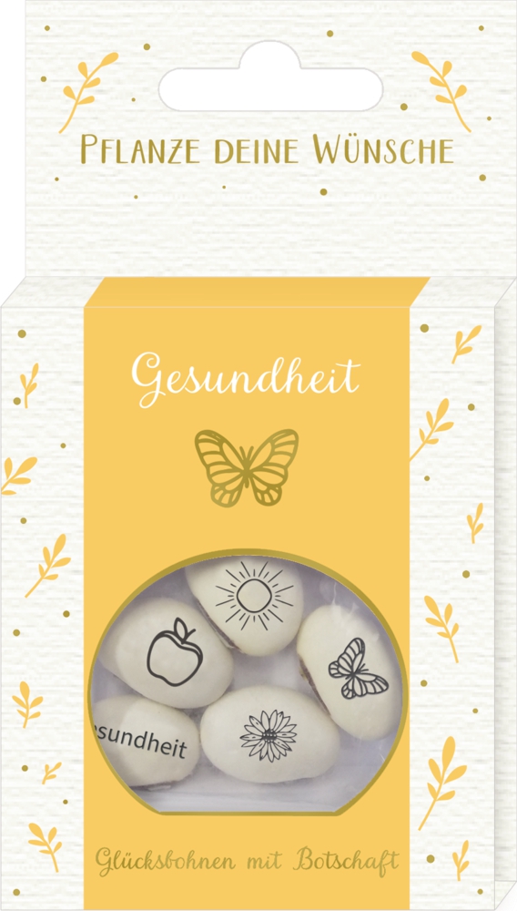 Glücksbohnen mit Botschaft "Gesundheit" Glücksbohnen mit Botschaft "Gesundheit"