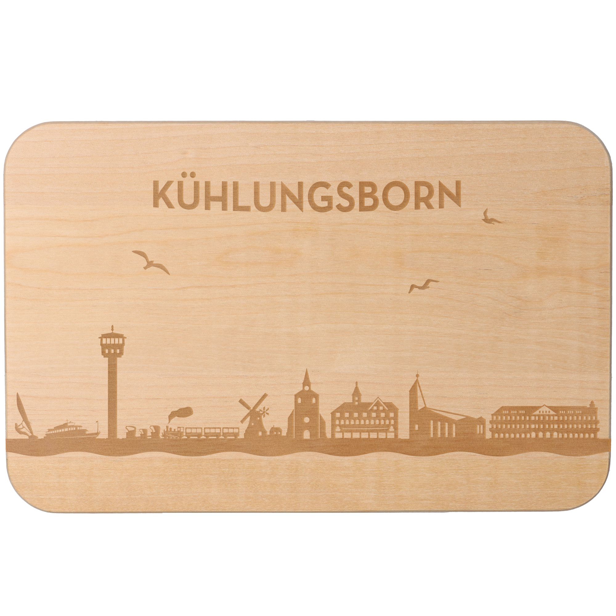 Frühstücksbrett Skyline Kühlungsborn 23cm x 15cm x 1cm Frühstücksbrett Skyline Kühlungsborn 23cm x 15cm x 1cm