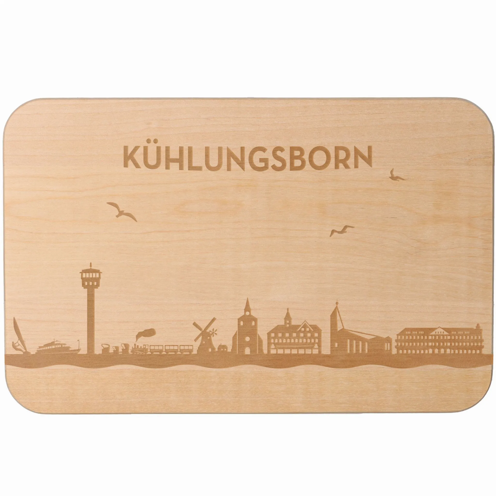 Frühstücksbrett Skyline Kühlungsborn 23cm x 15cm x 1cm